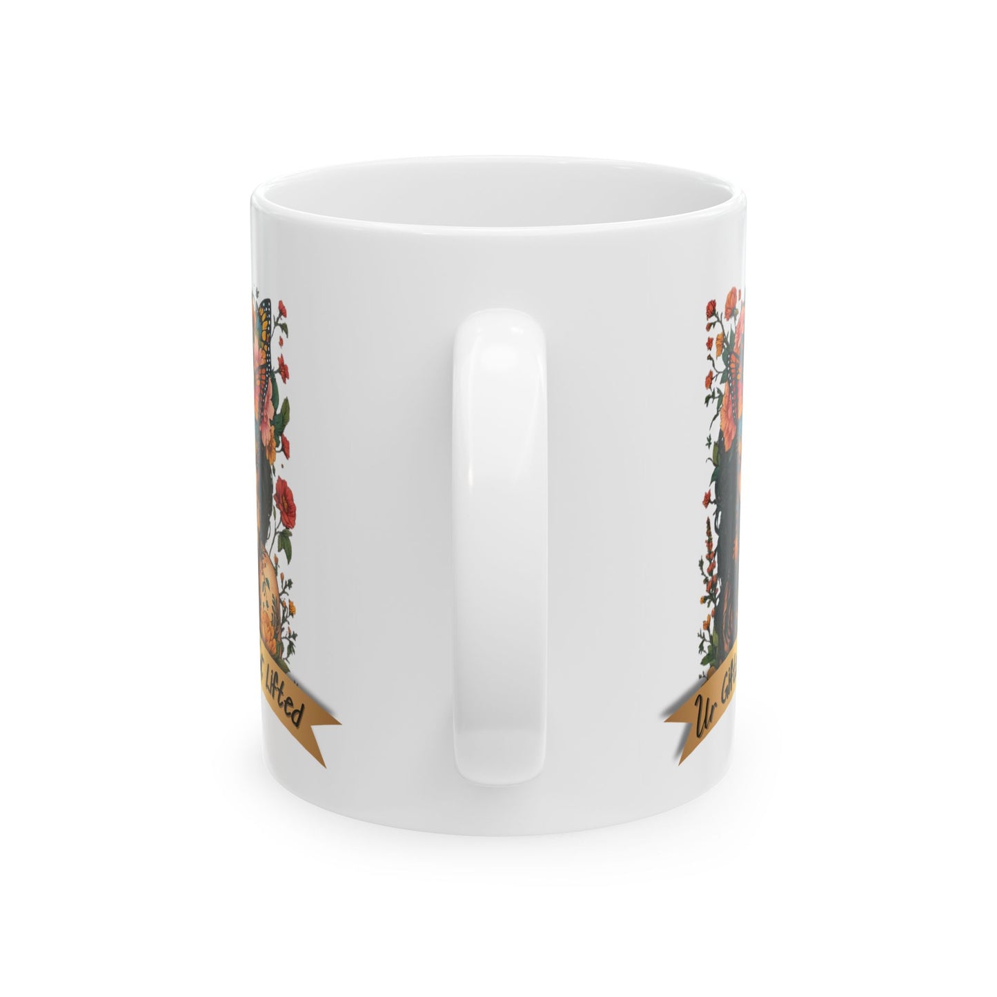 Floral Inspirational Ceramic Mug - Perfect for Coffee Lovers, Gift for Friends, Motivation, Tea, Home Decor