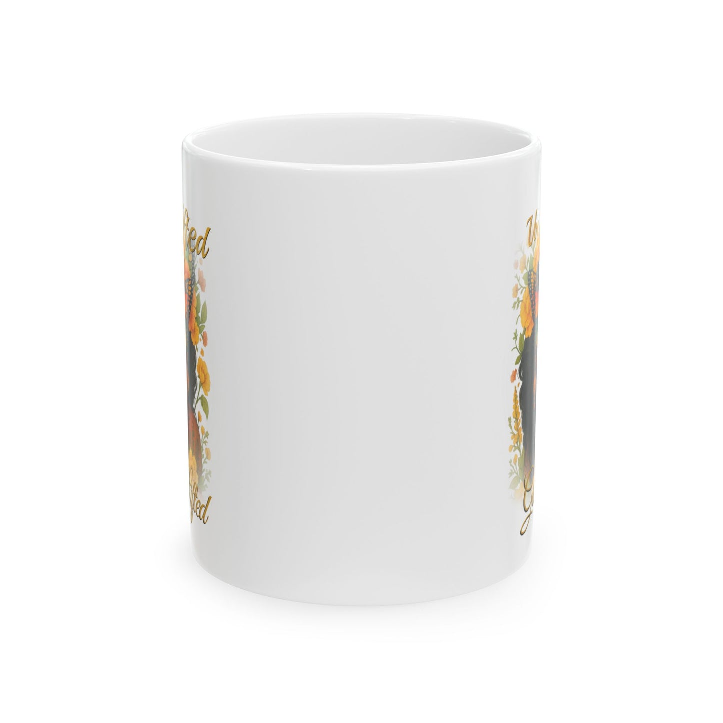 Floral Motivational Ceramic Mug - Perfect Gift for Tea Lovers, Coffee Enthusiasts, or Inspirational Home Decor