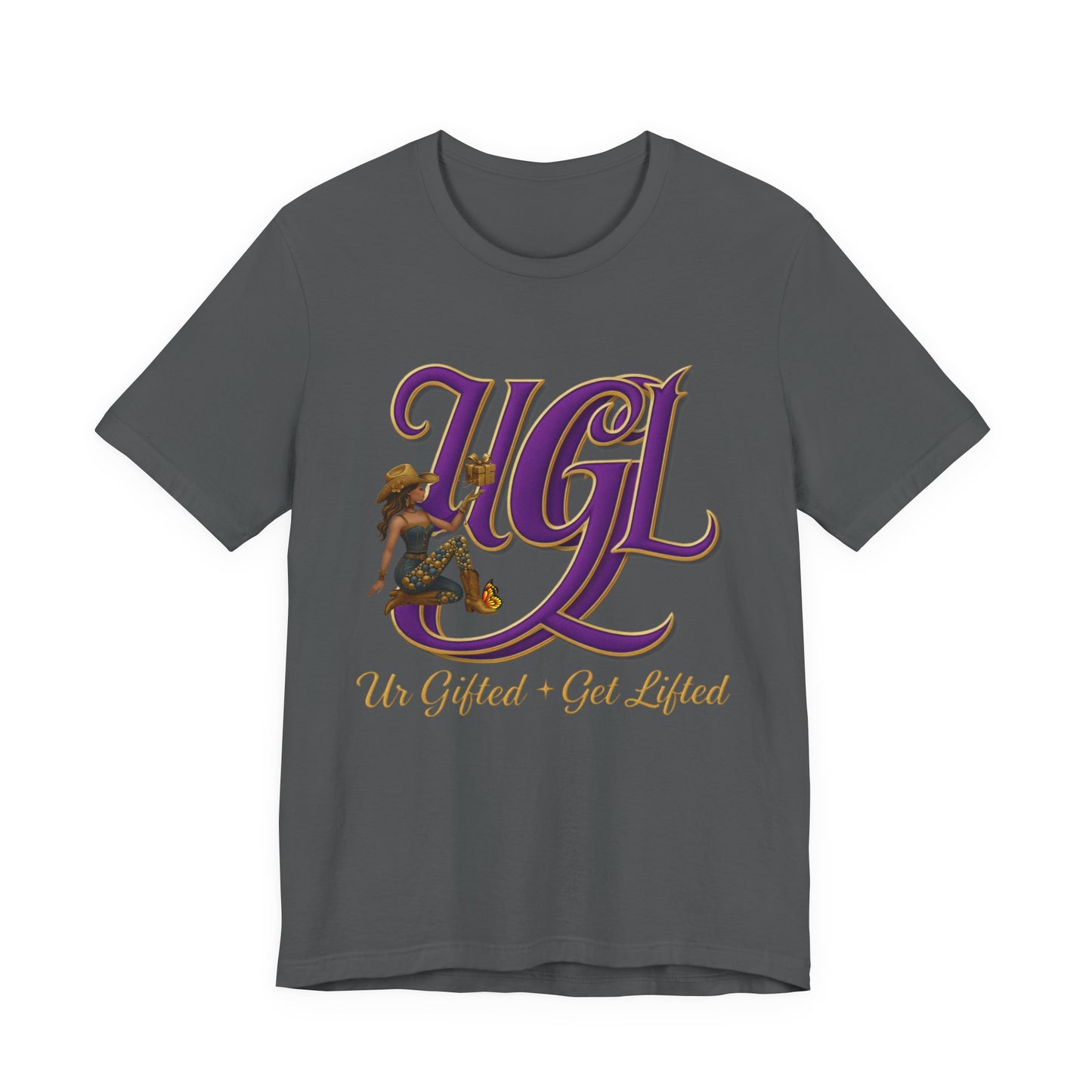 Ur Gifted Get Lifted Graphic Tee - Ur Gifted & Get Lifted, Casual Wear, Gift Idea, Inspirational Apparel, Summer Outfit, Street Style