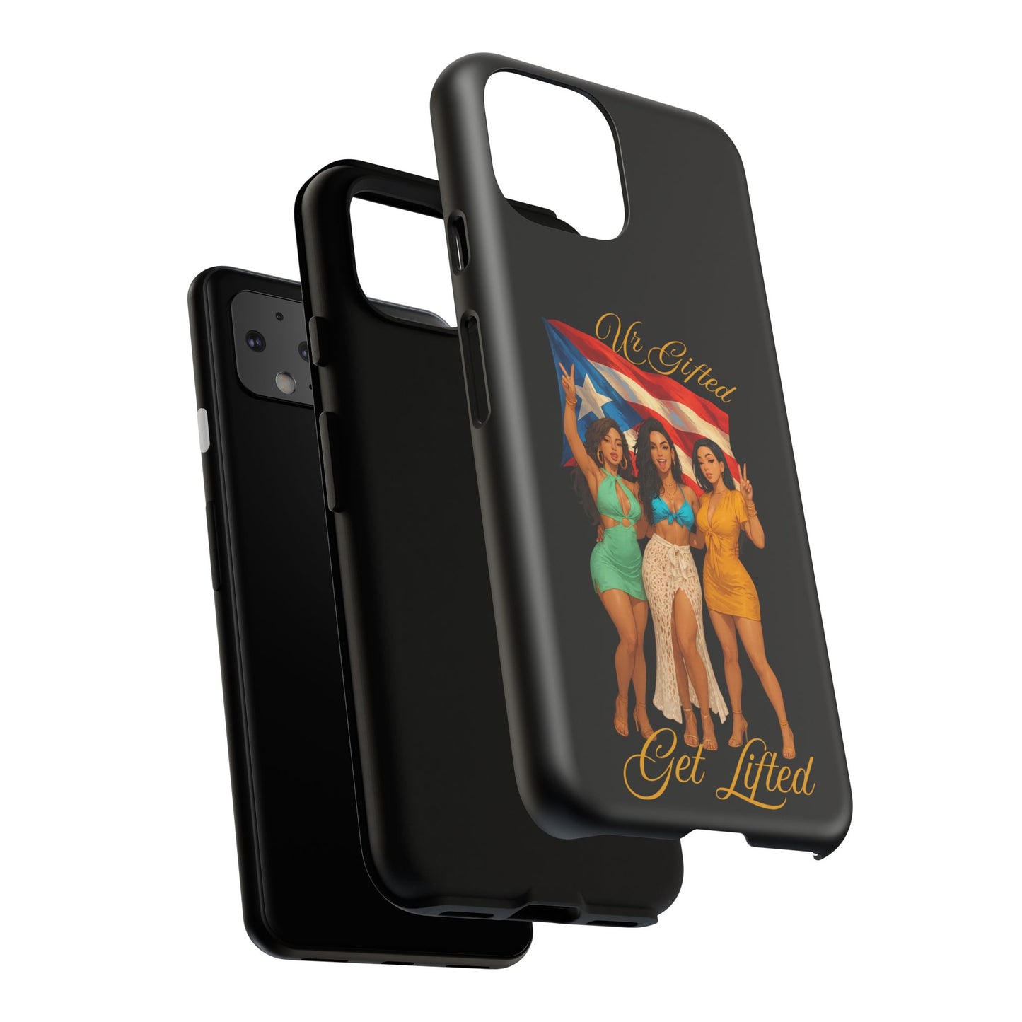 Vibrant Phone Case, Tough Cases, Puerto Rican Pride, Gift for Her, Fun Accessory, Colorful Design