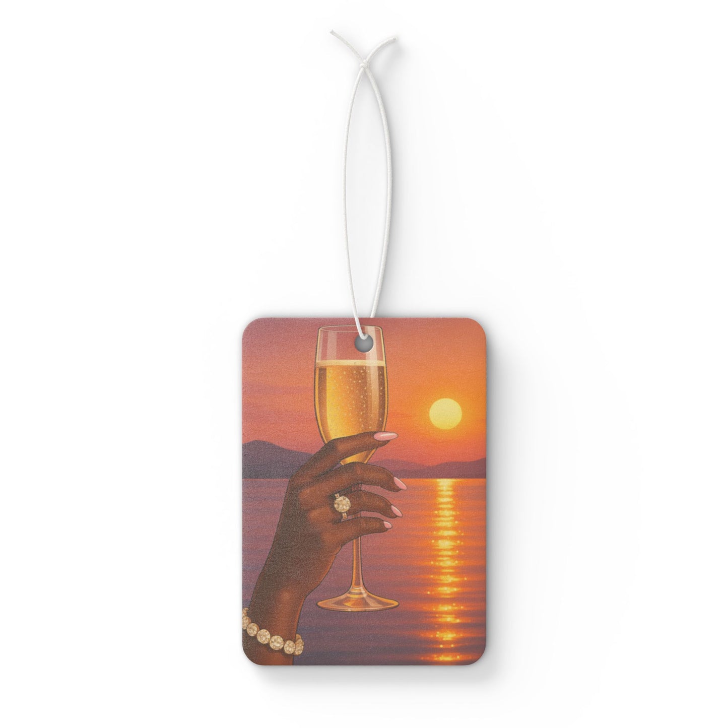 Elegant Sunset Car Air Freshener, Relaxing Aroma, Travel Gift, Beach Vibe Decor, Party Favor, Holiday Spirit