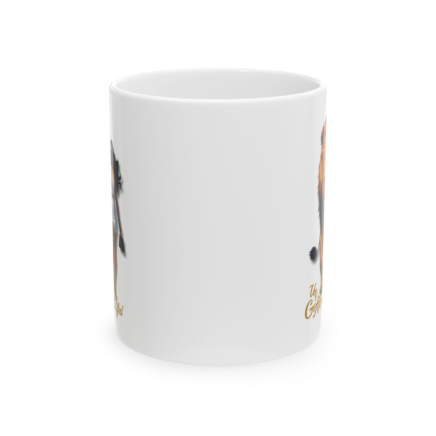 Creative Ceramic Mug with Playful Design, Dog Lovers Gift, Home Coffee Cup, Animal Lover Accessory, Cute Pet Gift