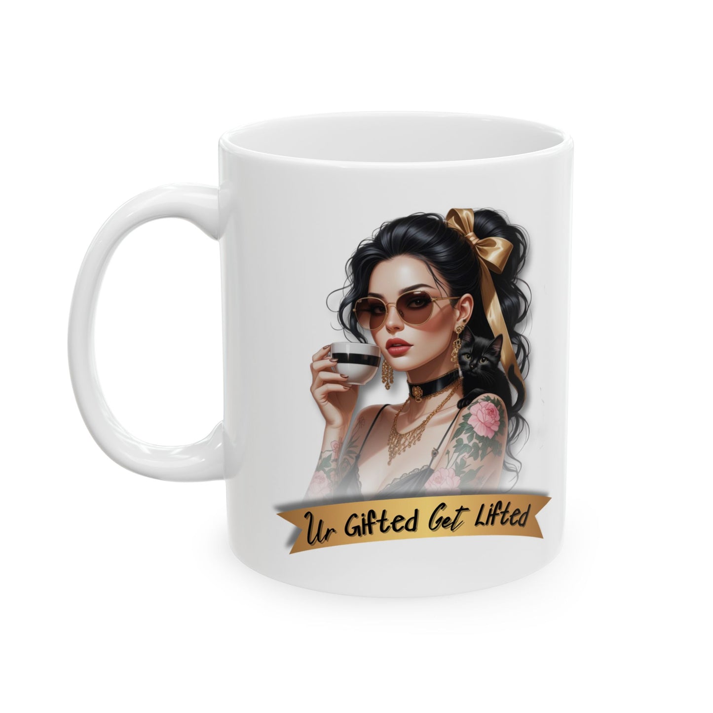 Empowered Woman Ceramic Mug | Motivational Coffee Cup | Inspirational Gift | 11oz & 15oz