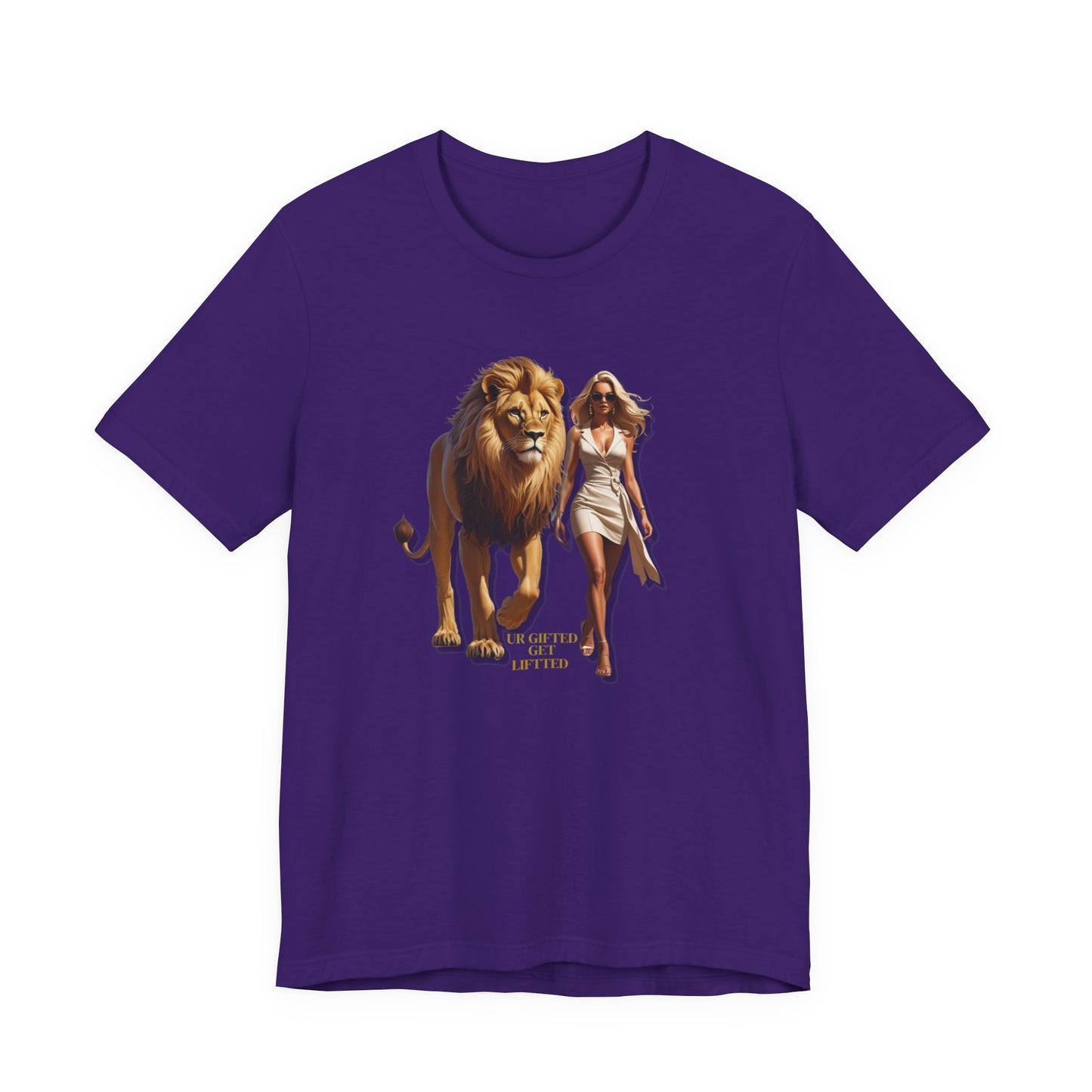 Empowered Unisex Tee - Lion & Woman Design, Motivational Shirt, Birthday Gift, Inspirational Apparel, Everyday Wear