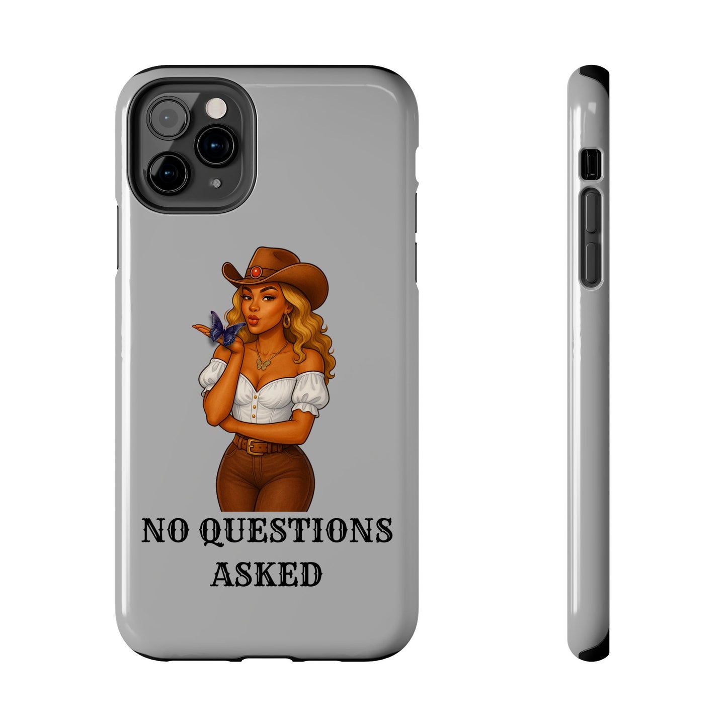 Cowgirl-Style Tough Phone Cases, Durable Phone Cover, Cute Western Phone Case, Fun Gift for Cowboys, No Questions Asked Design