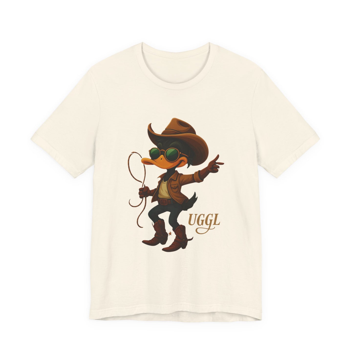 Cowboy Duck Graphic Tee - Fun T-Shirt for Animal Lovers, Casual Wear, Gift for Friends, Birthday Present, Quirky Style