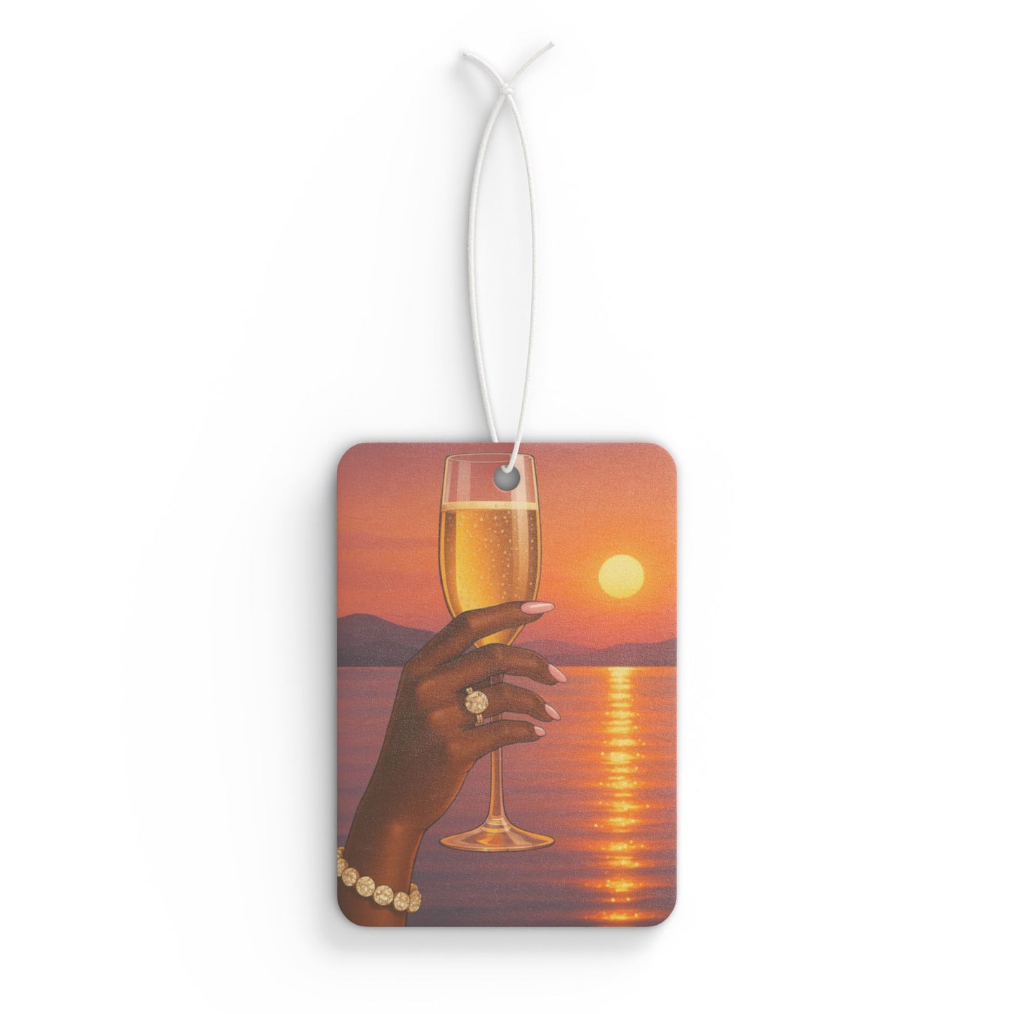 Elegant Sunset Car Air Freshener, Relaxing Aroma, Travel Gift, Beach Vibe Decor, Party Favor, Holiday Spirit