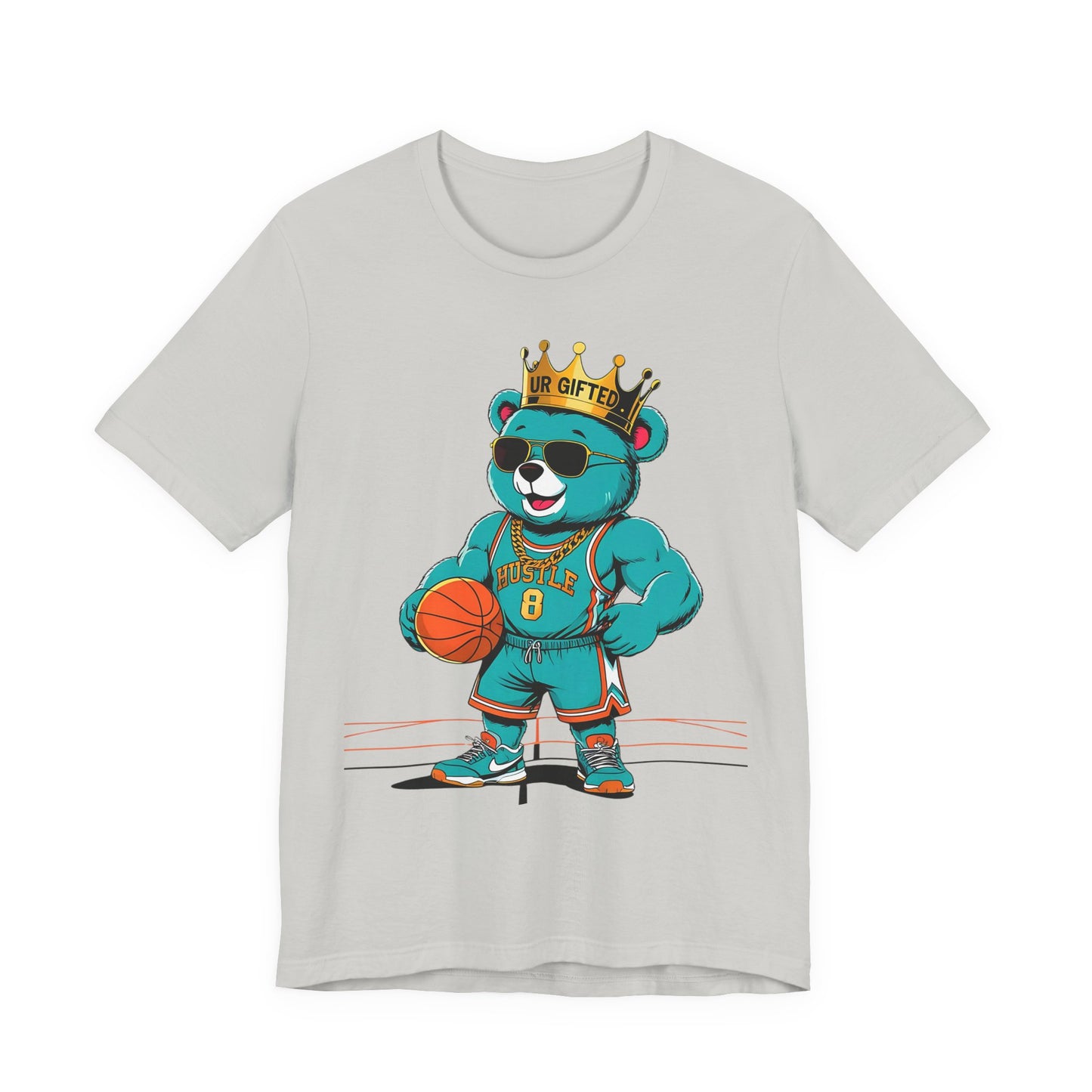 Cool Bear Basketball Tee, Unisex Graphic T-Shirt, Casual Summer Top, Sports Apparel for Kids and Adults, Birthday and Game Day Gift
