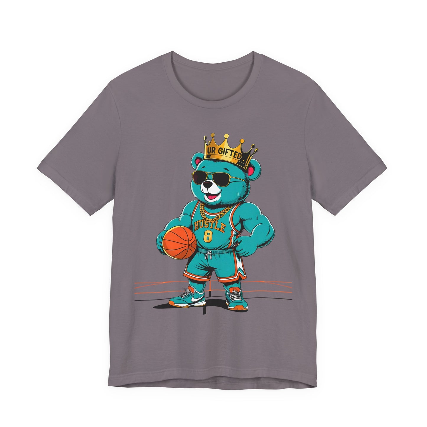 Cool Bear Basketball Tee, Unisex Graphic T-Shirt, Casual Summer Top, Sports Apparel for Kids and Adults, Birthday and Game Day Gift