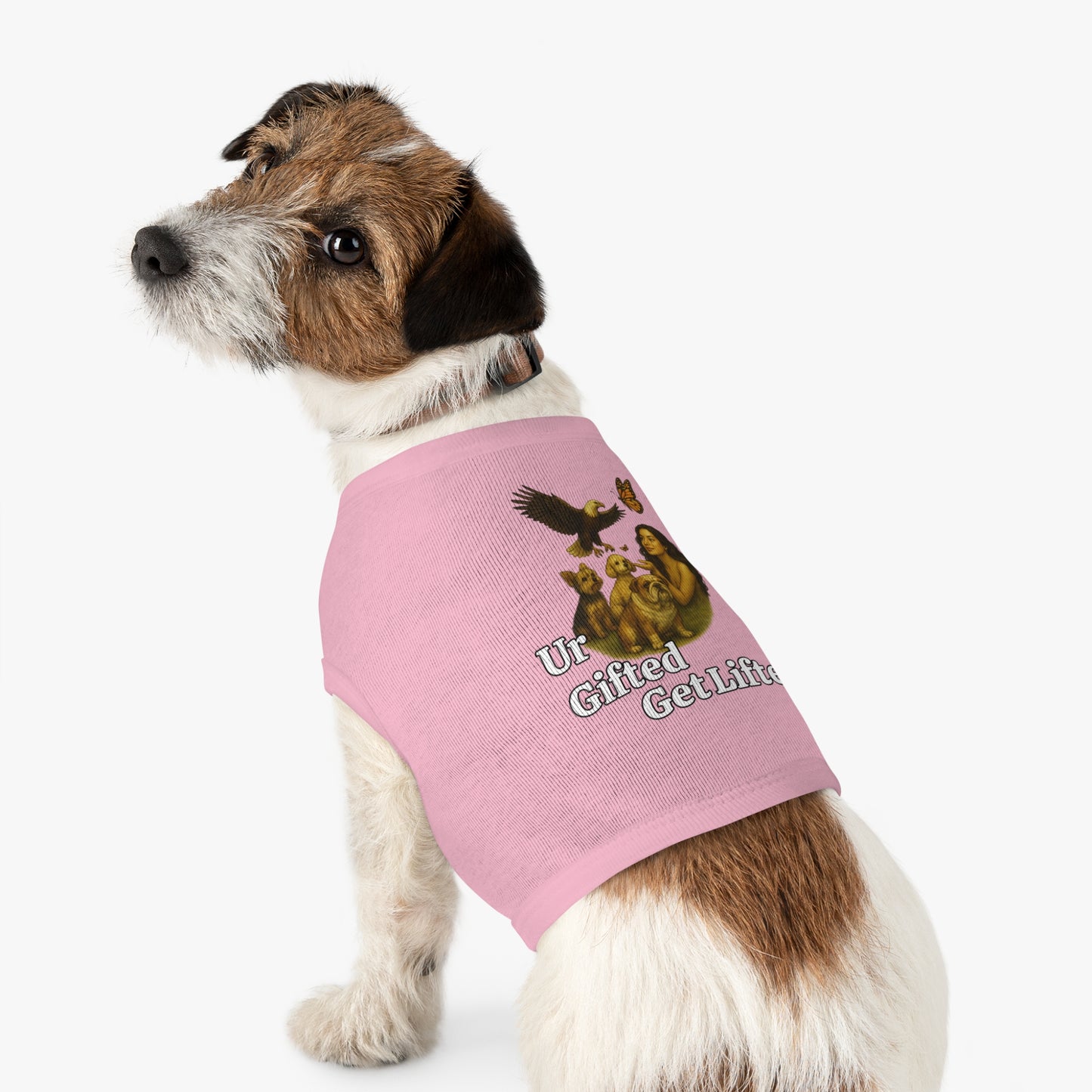 Pet Tank Top with 'Ur Gifted Get Lifted' Design - Cute Dog Apparel for Pet Lovers, Summer Wear, Gift for Dog Owners, Animal Lover Shirt
