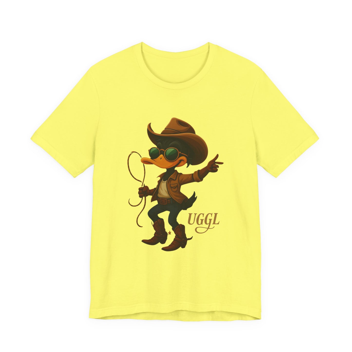 Cowboy Duck Graphic Tee - Fun T-Shirt for Animal Lovers, Casual Wear, Gift for Friends, Birthday Present, Quirky Style
