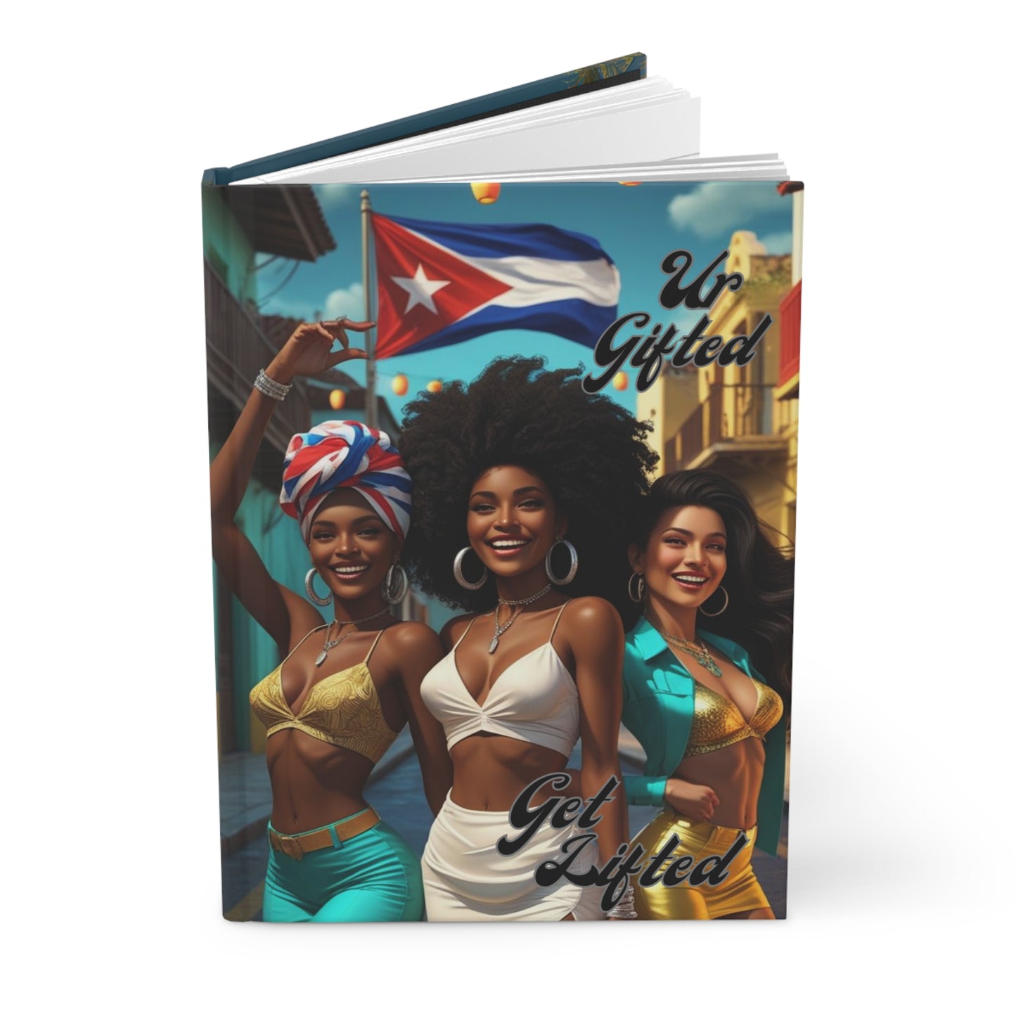 Vibrant Hardcover Journal for Inspiration, Tropical Beach Journal, Gift for Writers, Travel Sketchbook, Motivational Notebook