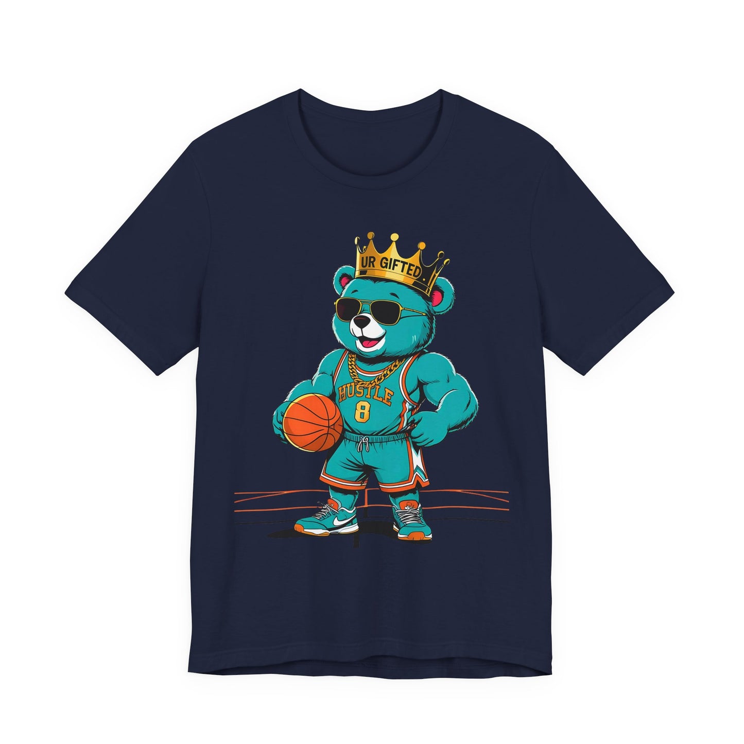Cool Bear Basketball Tee, Unisex Graphic T-Shirt, Casual Summer Top, Sports Apparel for Kids and Adults, Birthday and Game Day Gift