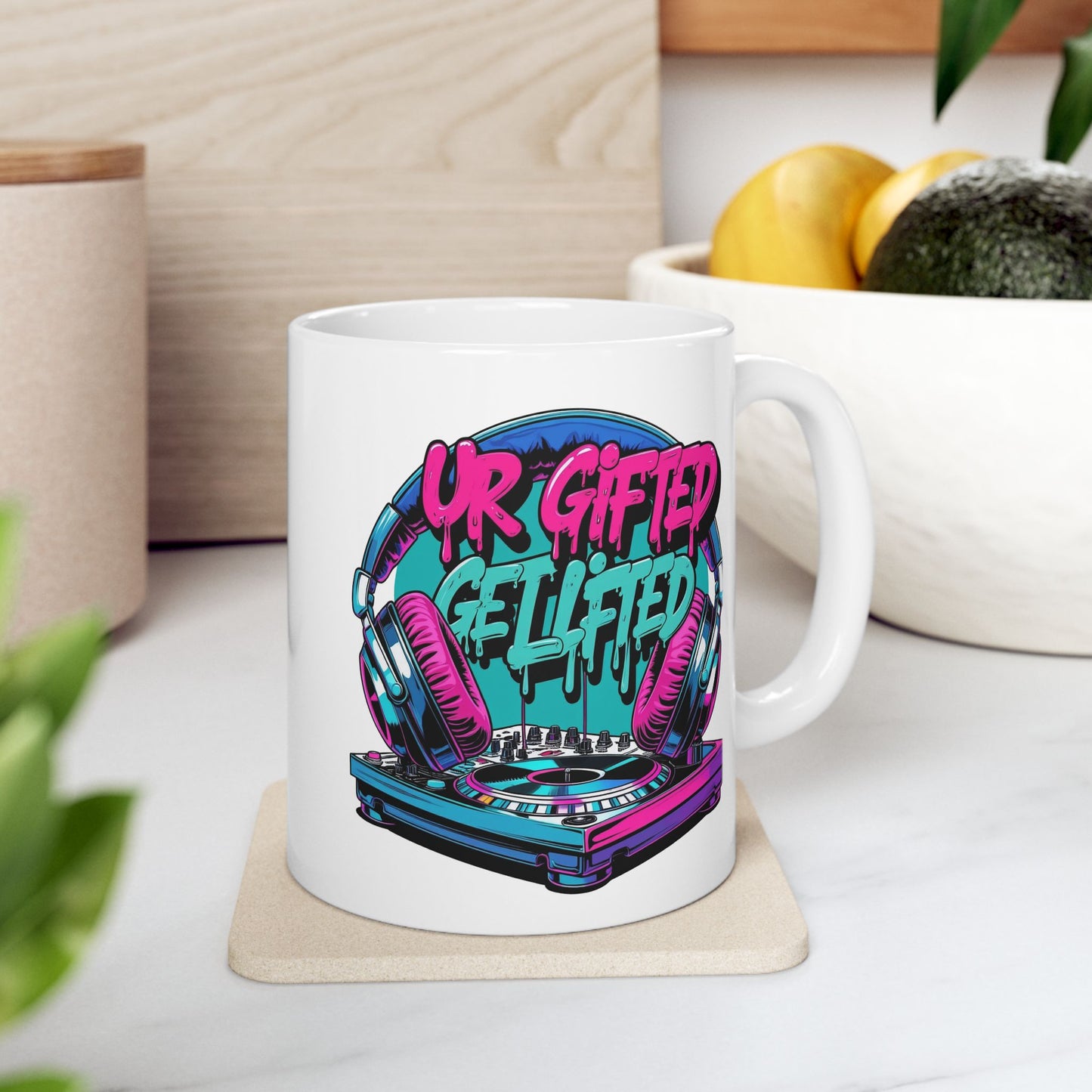 Vibrant Music Lover's Ceramic Mug | Perfect Gift for Musicians, Coffee Lovers, or Birthday Celebrations, 11oz, 15oz
