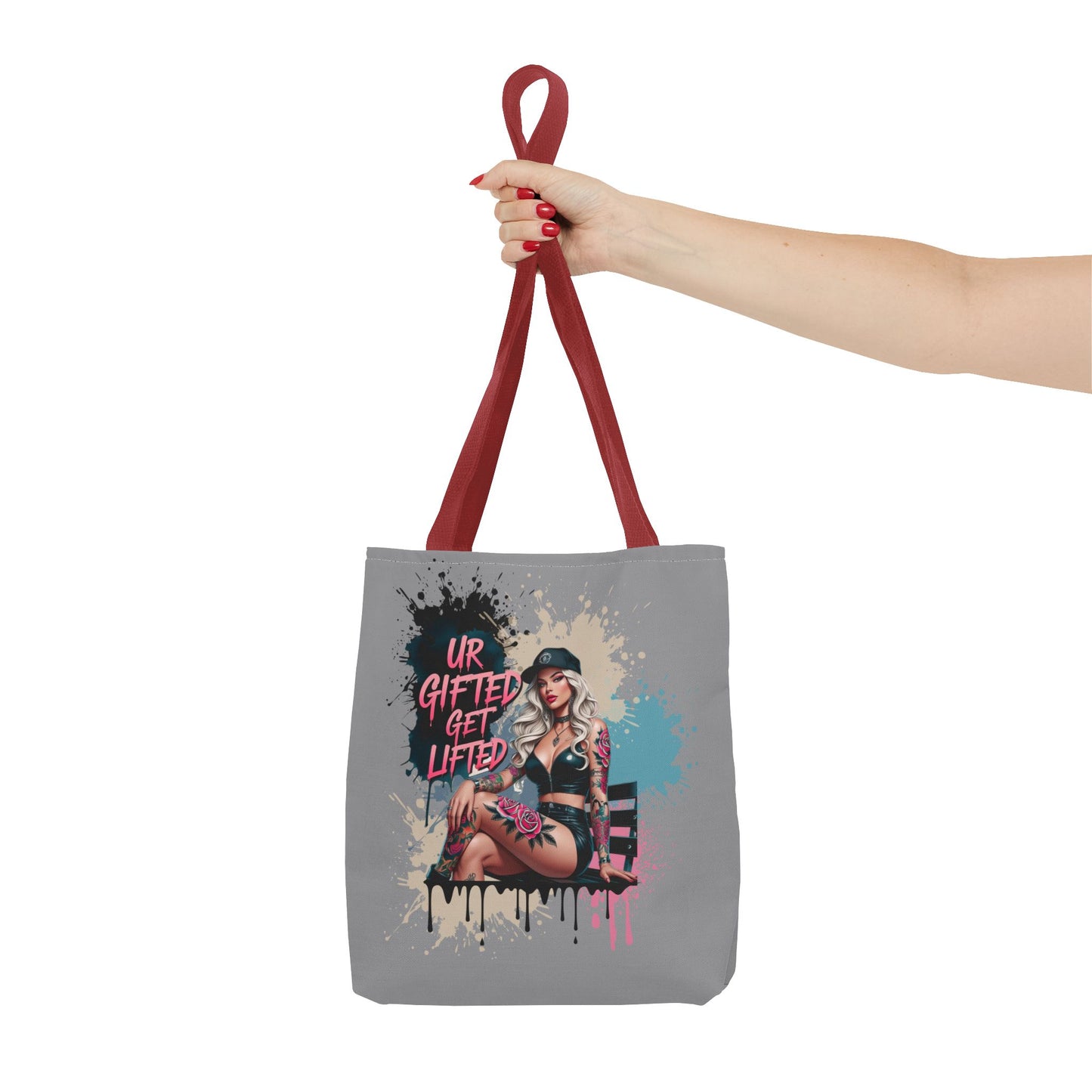 Trendy Tattoo Art Tote Bag - For Art Lovers, Gifted Individuals, Unique Accessories, Beach Bag, Everyday Use