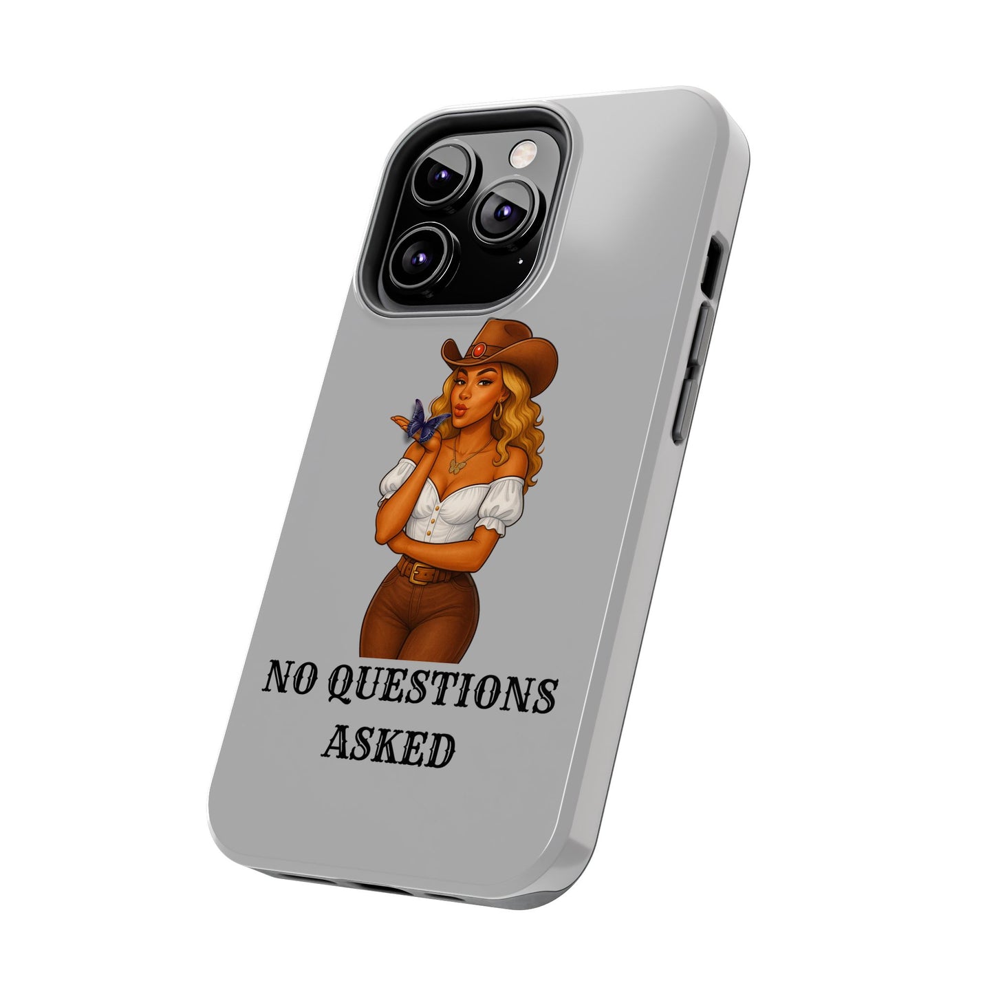 Cowgirl-Style Tough Phone Cases, Durable Phone Cover, Cute Western Phone Case, Fun Gift for Cowboys, No Questions Asked Design
