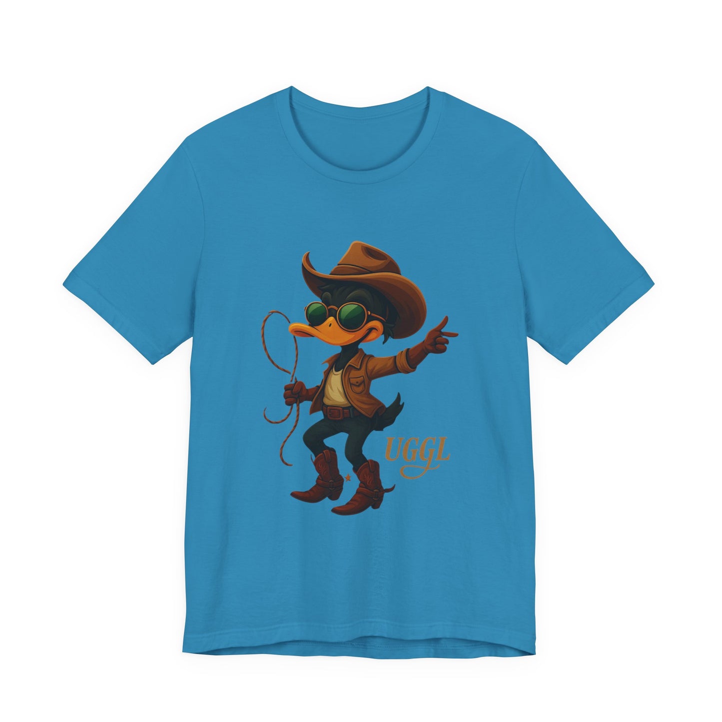 Cowboy Duck Graphic Tee - Fun T-Shirt for Animal Lovers, Casual Wear, Gift for Friends, Birthday Present, Quirky Style