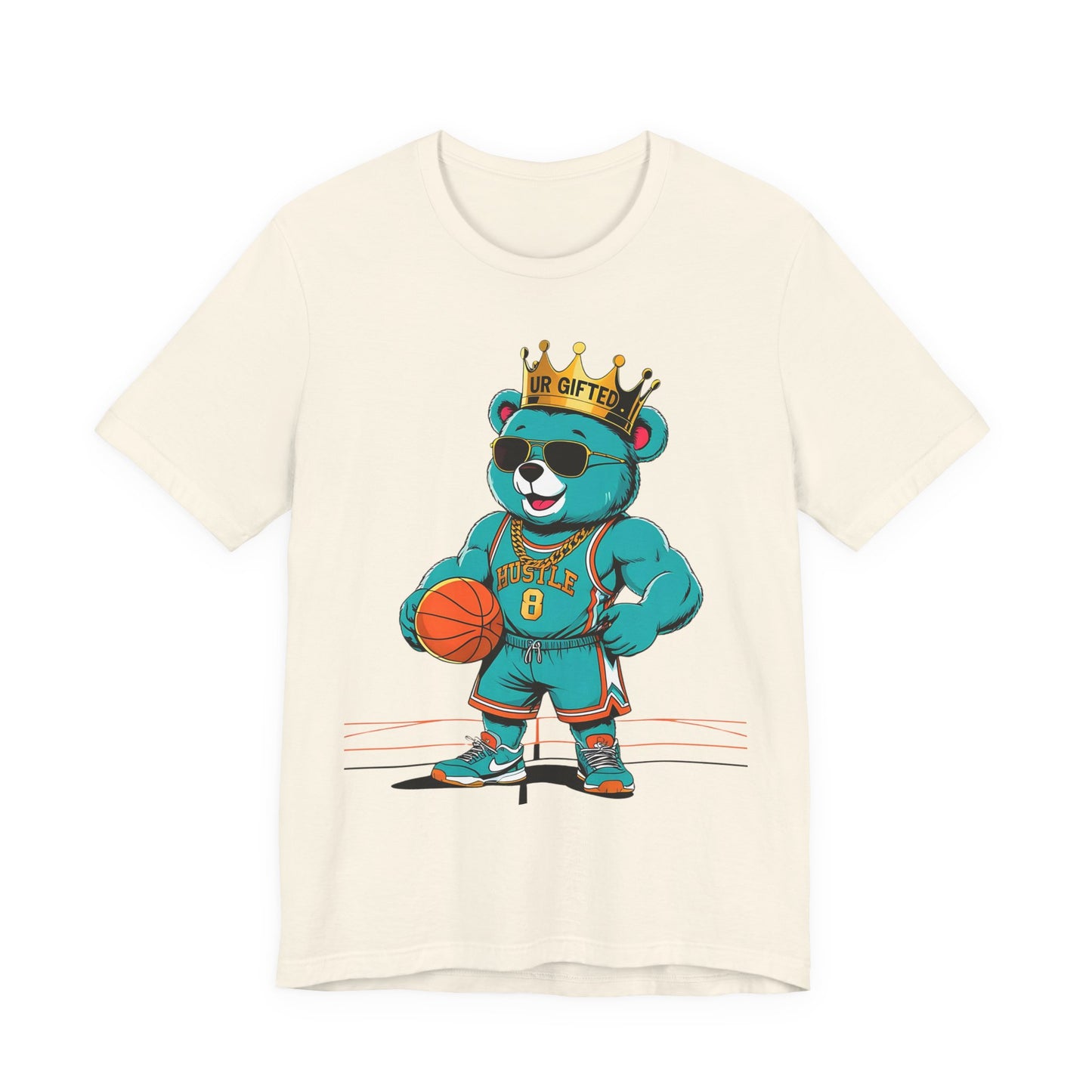 Cool Bear Basketball Tee, Unisex Graphic T-Shirt, Casual Summer Top, Sports Apparel for Kids and Adults, Birthday and Game Day Gift