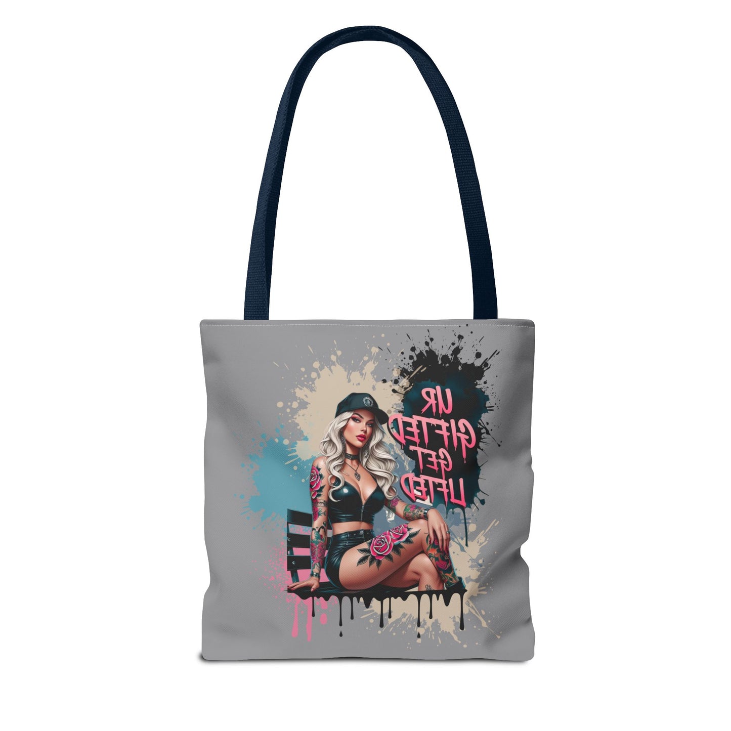 Trendy Tattoo Art Tote Bag - For Art Lovers, Gifted Individuals, Unique Accessories, Beach Bag, Everyday Use