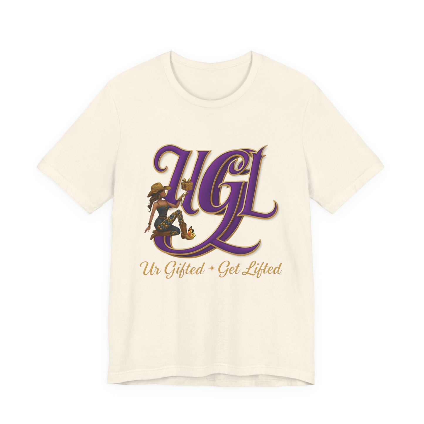 Ur Gifted Get Lifted Graphic Tee - Ur Gifted & Get Lifted, Casual Wear, Gift Idea, Inspirational Apparel, Summer Outfit, Street Style