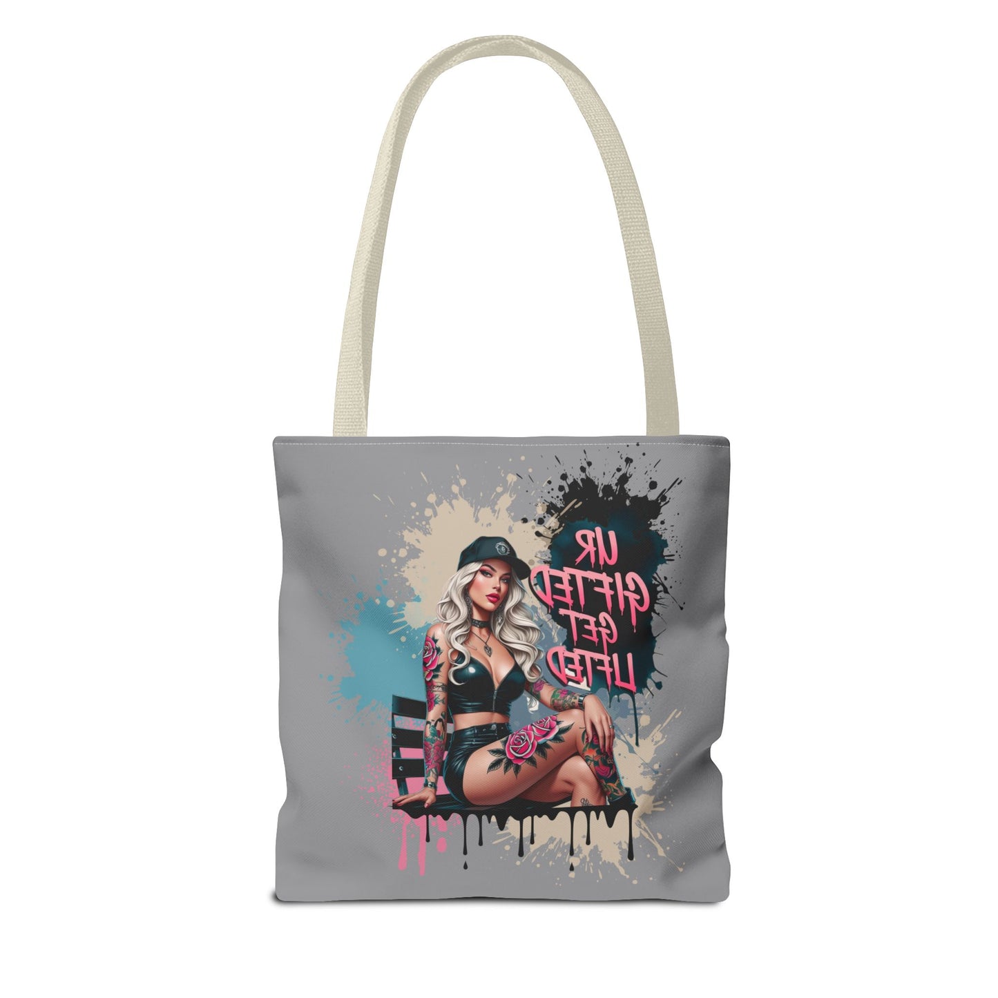 Trendy Tattoo Art Tote Bag - For Art Lovers, Gifted Individuals, Unique Accessories, Beach Bag, Everyday Use