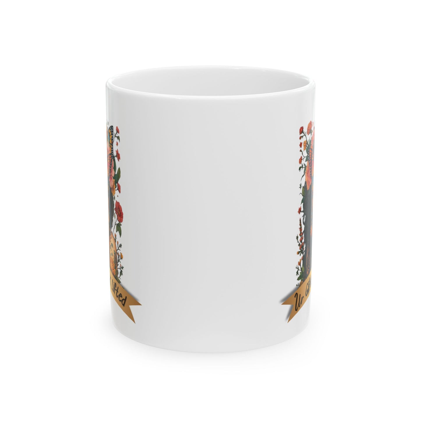 Floral Inspirational Ceramic Mug - Perfect for Coffee Lovers, Gift for Friends, Motivation, Tea, Home Decor