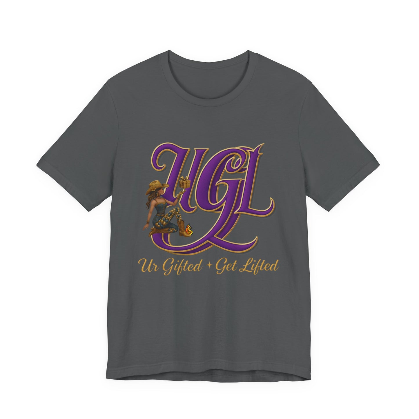 Ur Gifted Get Lifted Graphic Tee - Ur Gifted & Get Lifted, Casual Wear, Gift Idea, Inspirational Apparel, Summer Outfit, Street Style