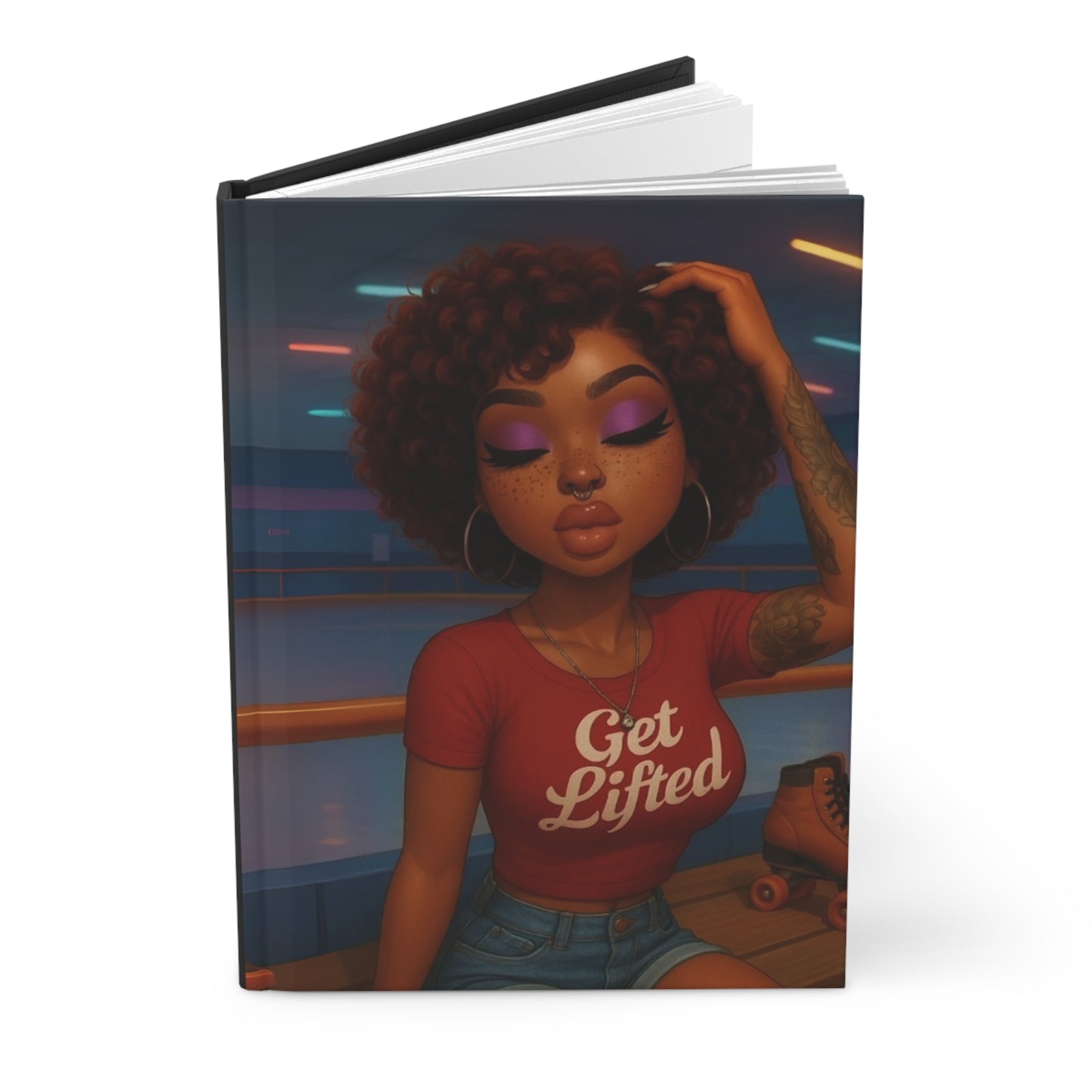 Get Lifted Hardcover Journal - Motivational Diary, Gift for Creatives, Self-Care Notebook, Inspirational Journal, Skating Vibes