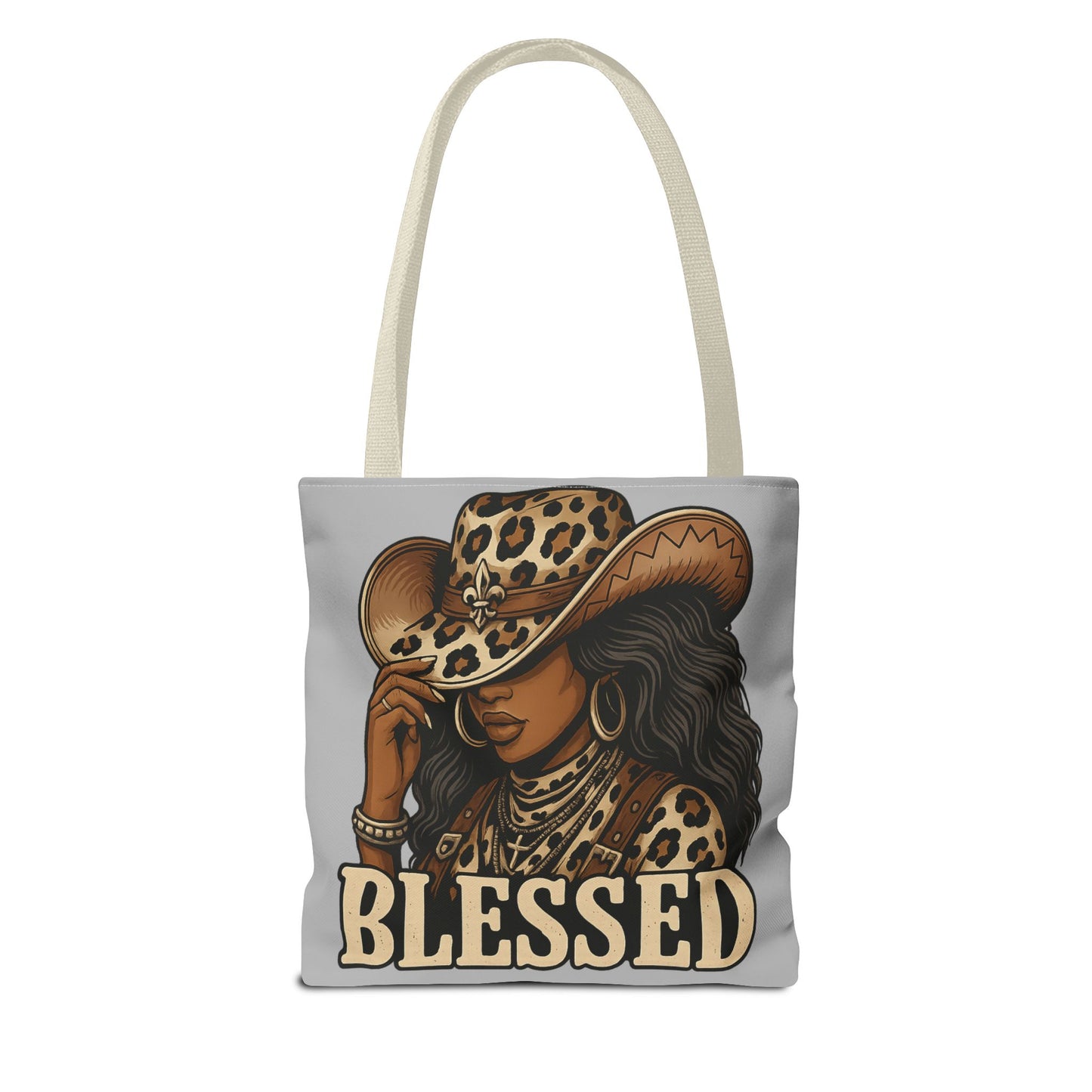 Stylish Blessed Tote Bag, Cowgirl Gift, Fashion Accessory, Everyday Use, Shopping Tote, Boho Chic