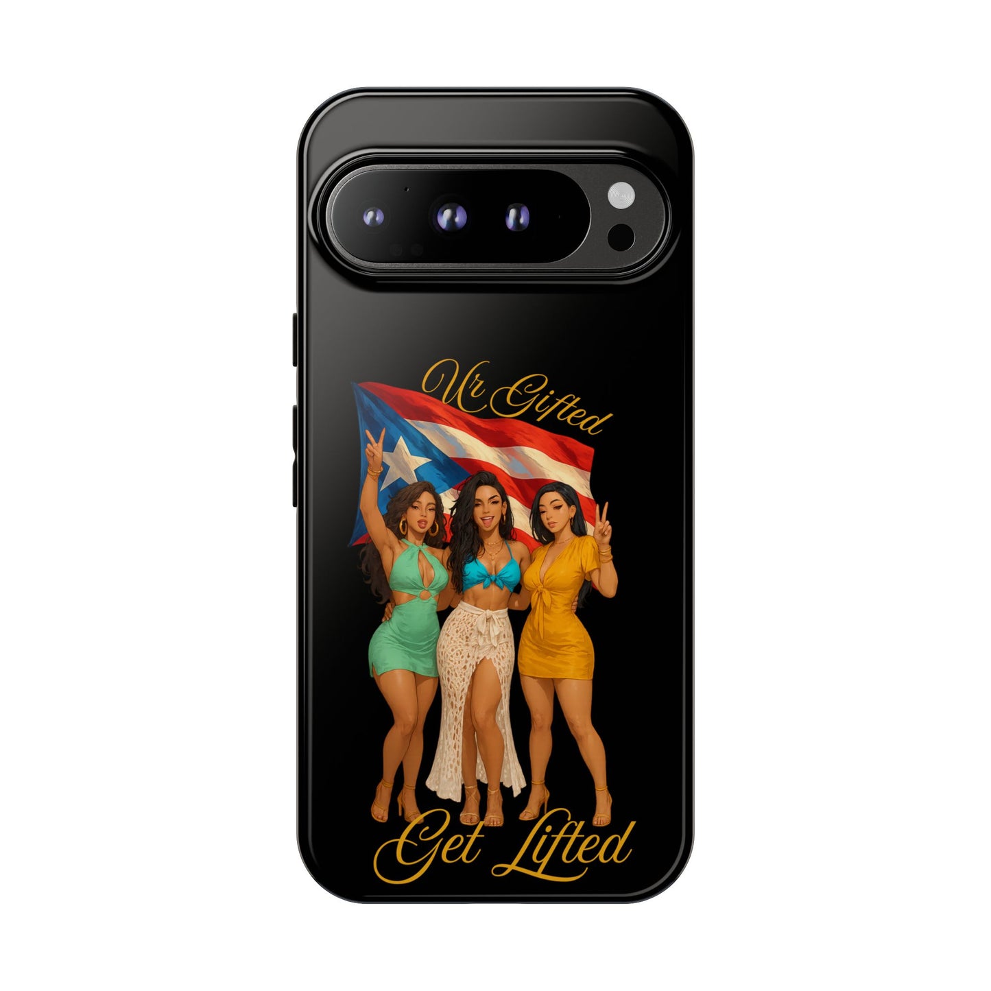 Vibrant Phone Case, Tough Cases, Puerto Rican Pride, Gift for Her, Fun Accessory, Colorful Design