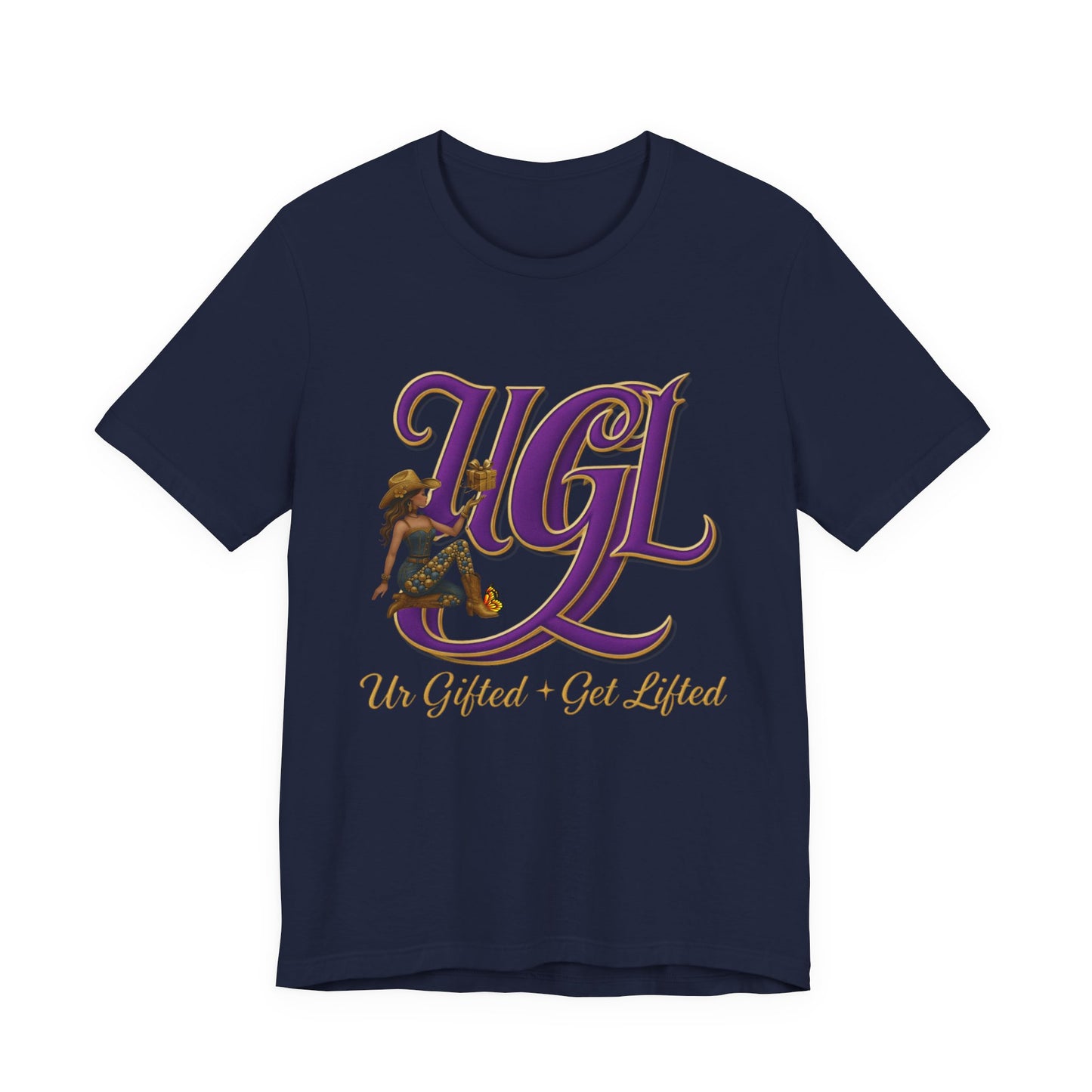 Ur Gifted Get Lifted Graphic Tee - Ur Gifted & Get Lifted, Casual Wear, Gift Idea, Inspirational Apparel, Summer Outfit, Street Style