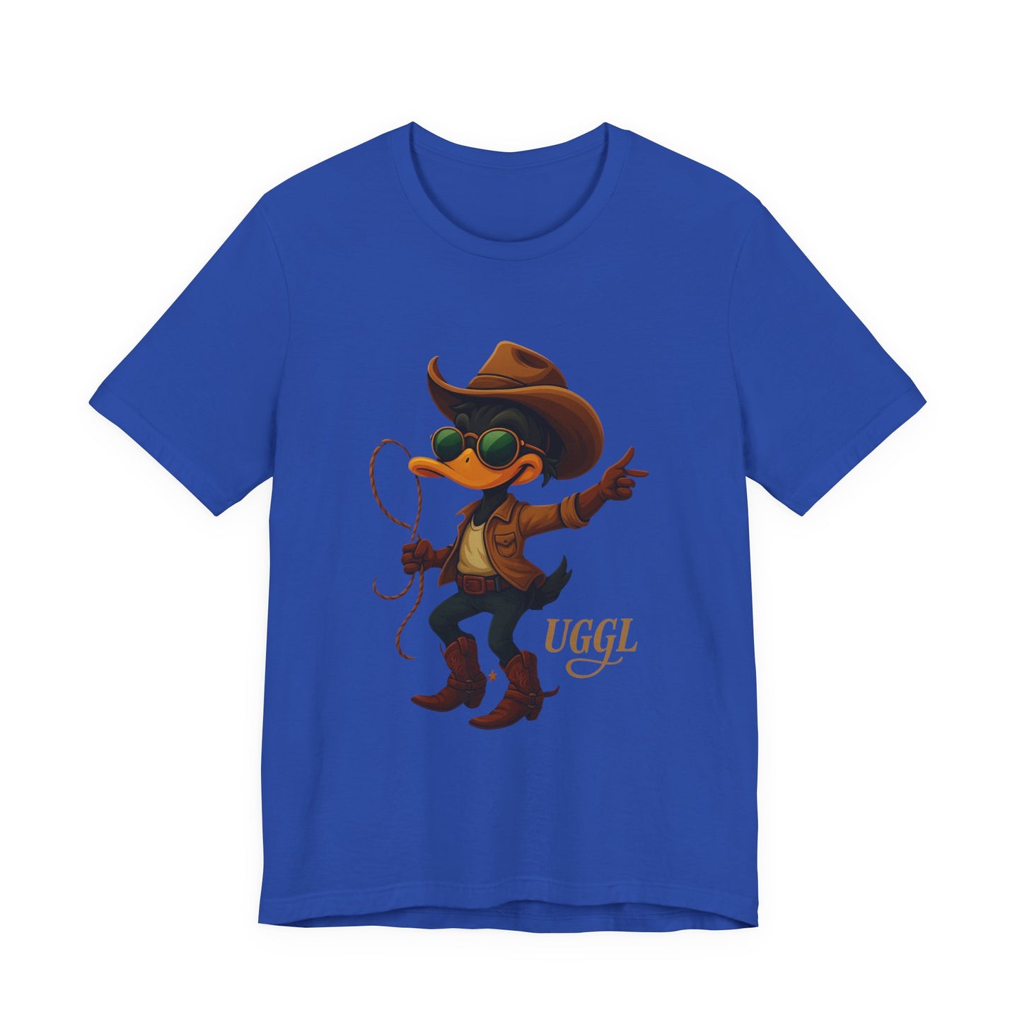 Cowboy Duck Graphic Tee - Fun T-Shirt for Animal Lovers, Casual Wear, Gift for Friends, Birthday Present, Quirky Style
