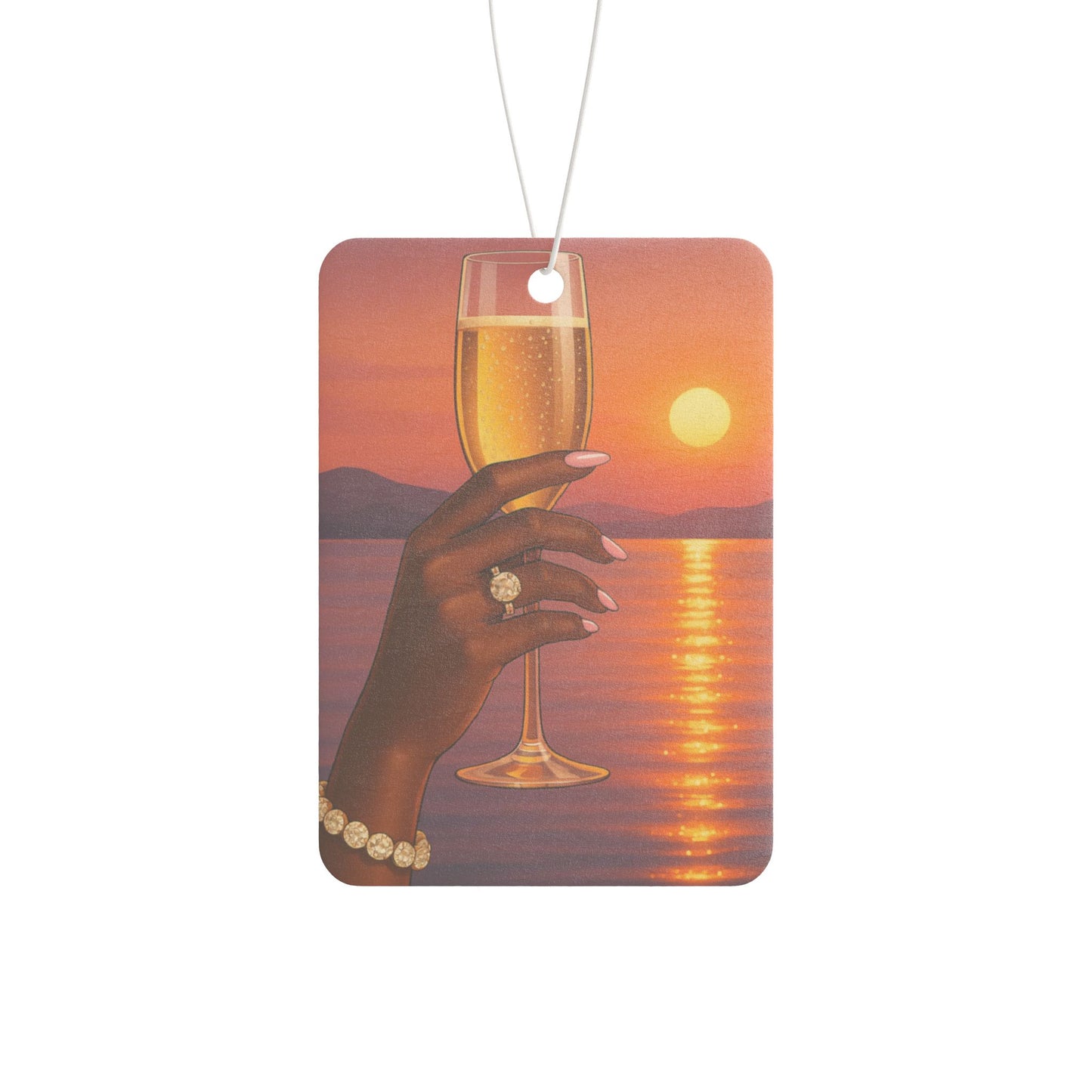 Elegant Sunset Car Air Freshener, Relaxing Aroma, Travel Gift, Beach Vibe Decor, Party Favor, Holiday Spirit