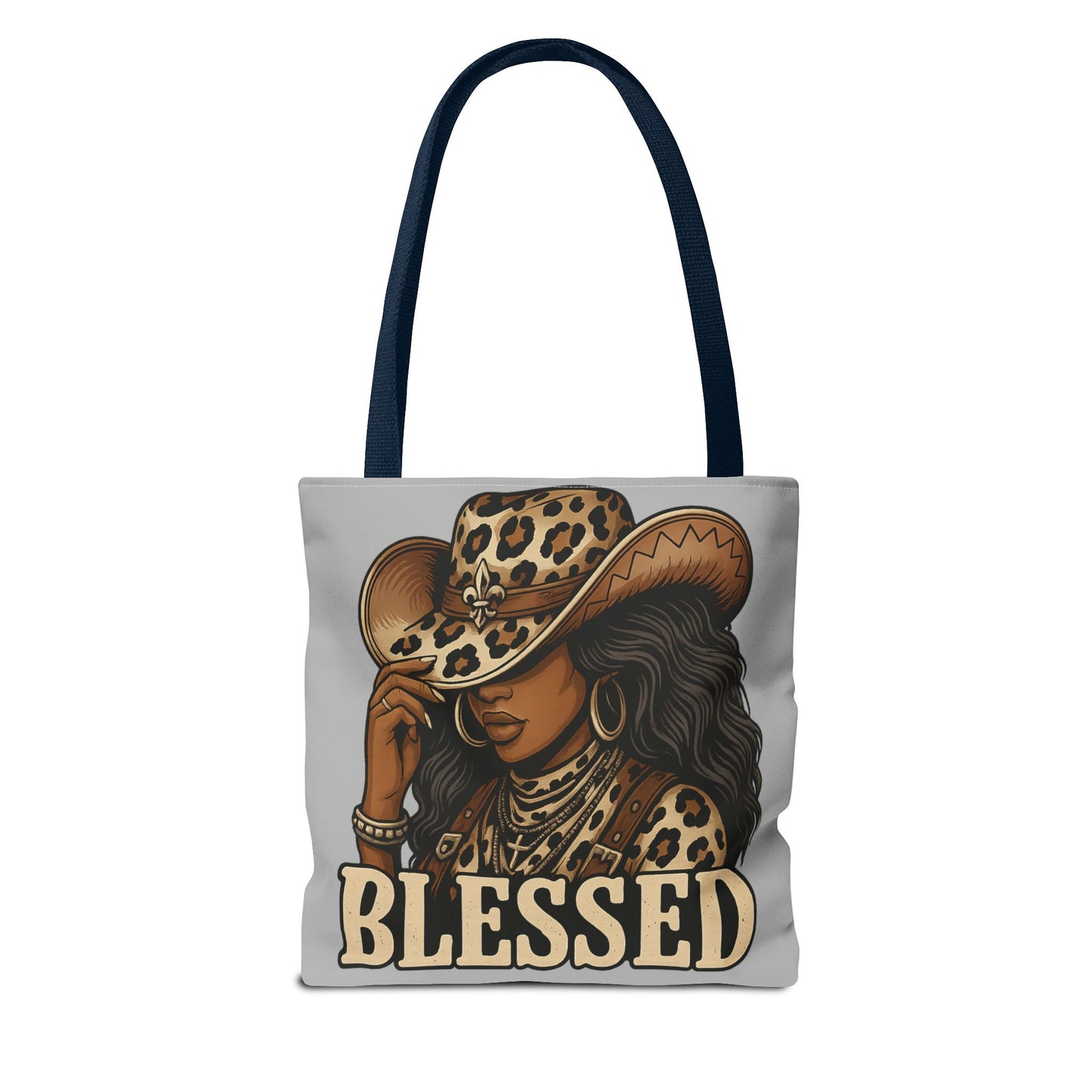 Stylish Blessed Tote Bag, Cowgirl Gift, Fashion Accessory, Everyday Use, Shopping Tote, Boho Chic