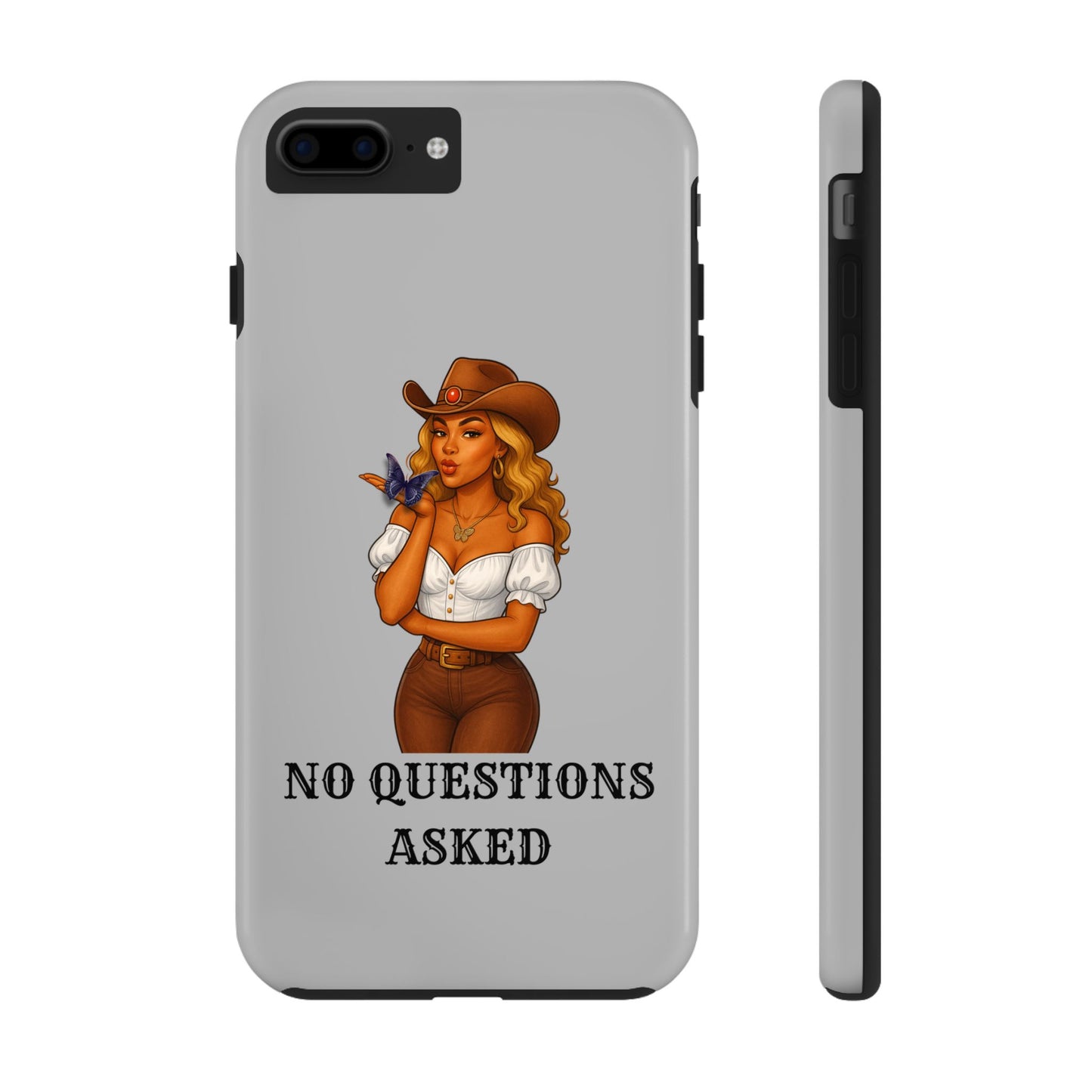 Cowgirl-Style Tough Phone Cases, Durable Phone Cover, Cute Western Phone Case, Fun Gift for Cowboys, No Questions Asked Design