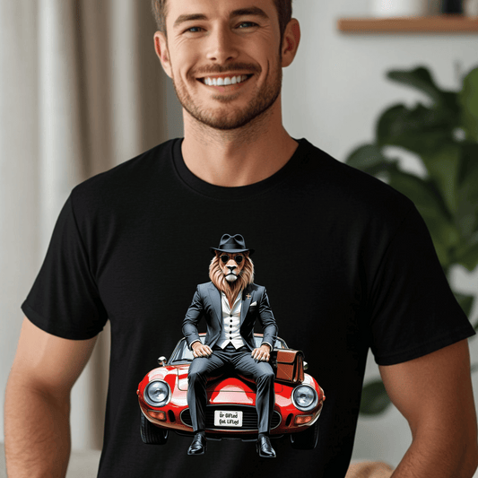 Cool Animal Gangster Tee, Unisex Graphic T-Shirt, Fun Retro Style Top, Gift for Animal Lovers, Unique Vintage Look Shirt