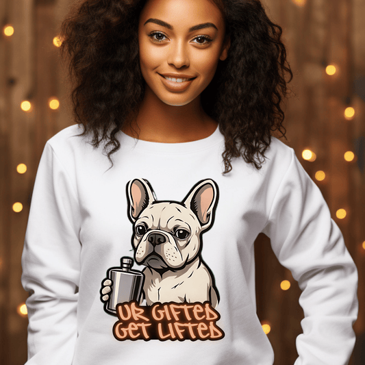 Cool Dog Sweatshirt, Gifted Lifters Crewneck, Funny Pet Apparel, Dog Lover Gift, Unisex Sweatshirt for Dog Lovers