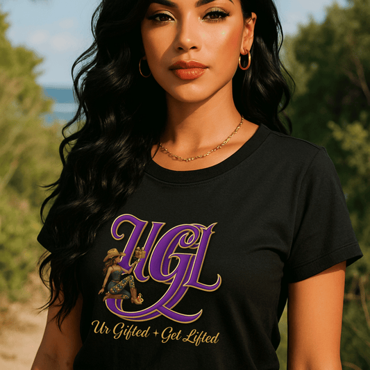 Ur Gifted Get Lifted Graphic Tee - Ur Gifted & Get Lifted, Casual Wear, Gift Idea, Inspirational Apparel, Summer Outfit, Street Style