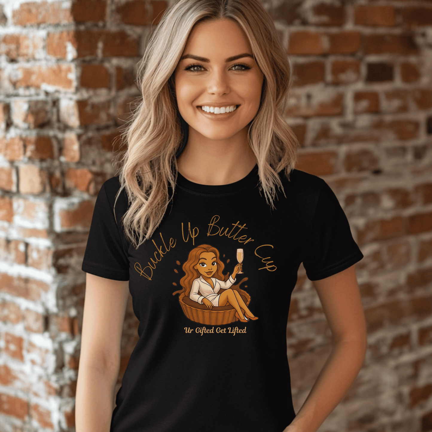 Bubbling Up Buttercup Tee, Fun Graphic T-Shirt, Casual Wear, Gifts for Her, Cute Summer Top, Friendship Celebrations
