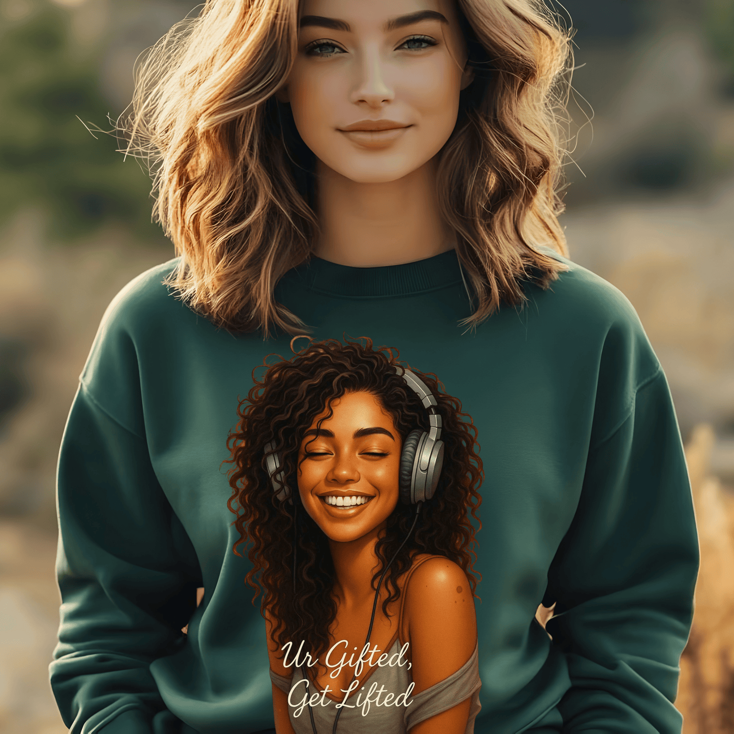 Inspirational Crewneck Sweatshirt, Unisex Gifted Sweatshirt, Cozy Fashion, Music Lover Apparel, Perfect for Friends or Self-Care