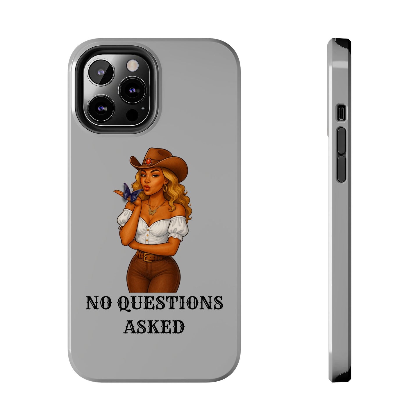 Cowgirl-Style Tough Phone Cases, Durable Phone Cover, Cute Western Phone Case, Fun Gift for Cowboys, No Questions Asked Design
