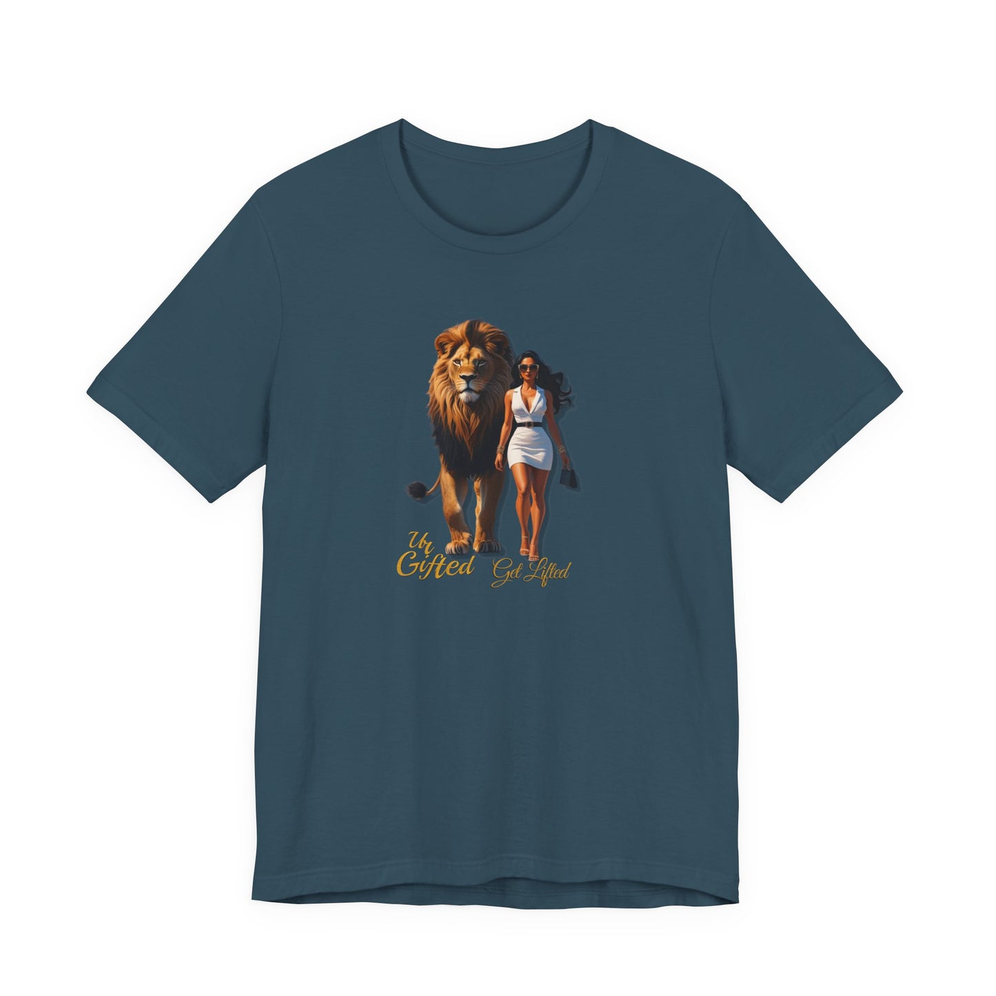 Bold Lion and Confident Woman Tee, Inspirational Shirt, Motivational Graphic Tee, Animal Lover Gift, Unique Fashion Statement