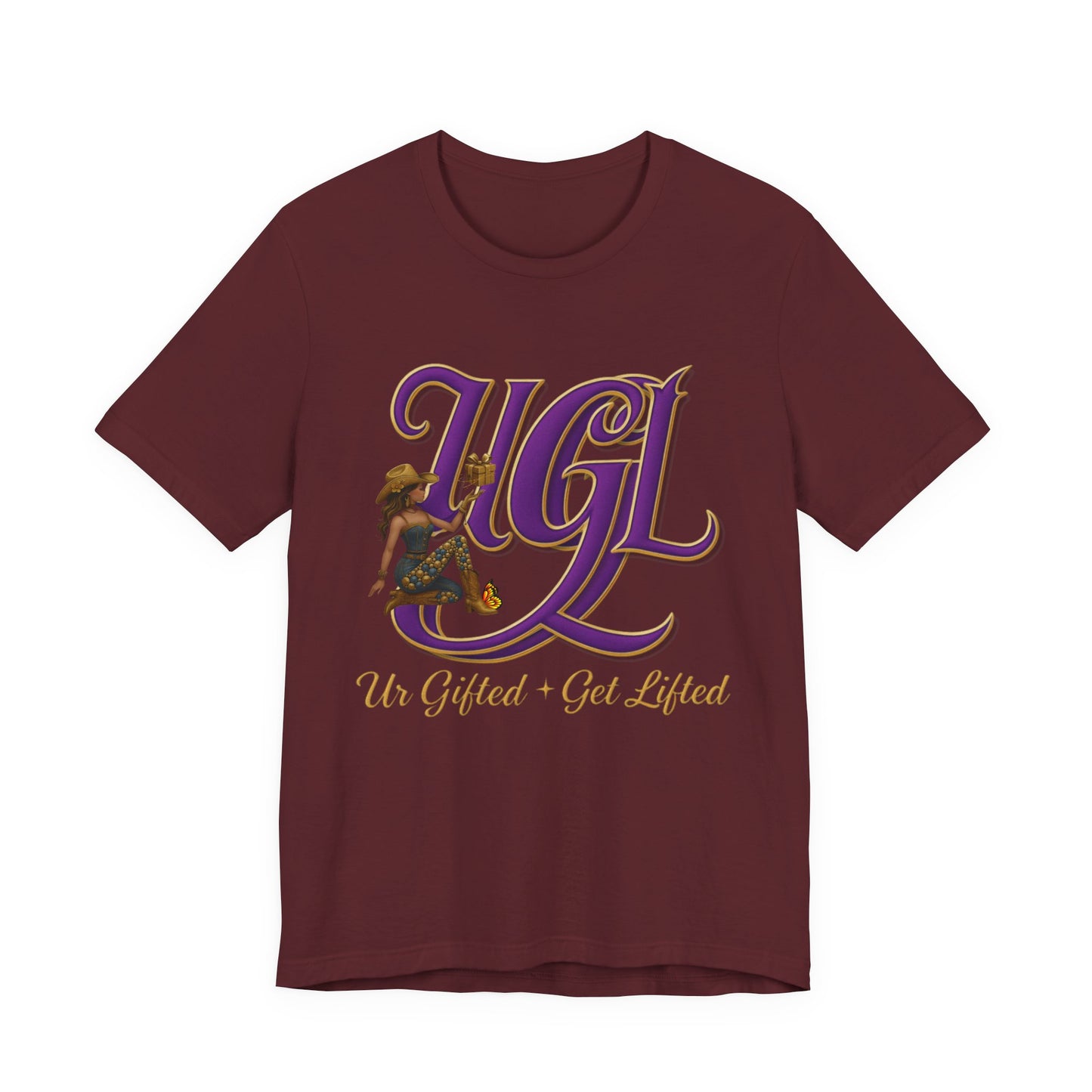 Ur Gifted Get Lifted Graphic Tee - Ur Gifted & Get Lifted, Casual Wear, Gift Idea, Inspirational Apparel, Summer Outfit, Street Style