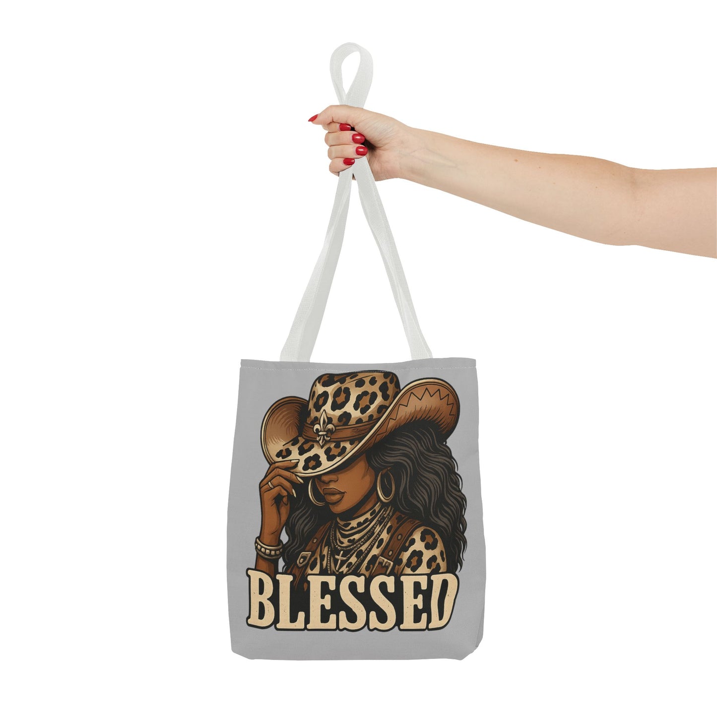 Stylish Blessed Tote Bag, Cowgirl Gift, Fashion Accessory, Everyday Use, Shopping Tote, Boho Chic