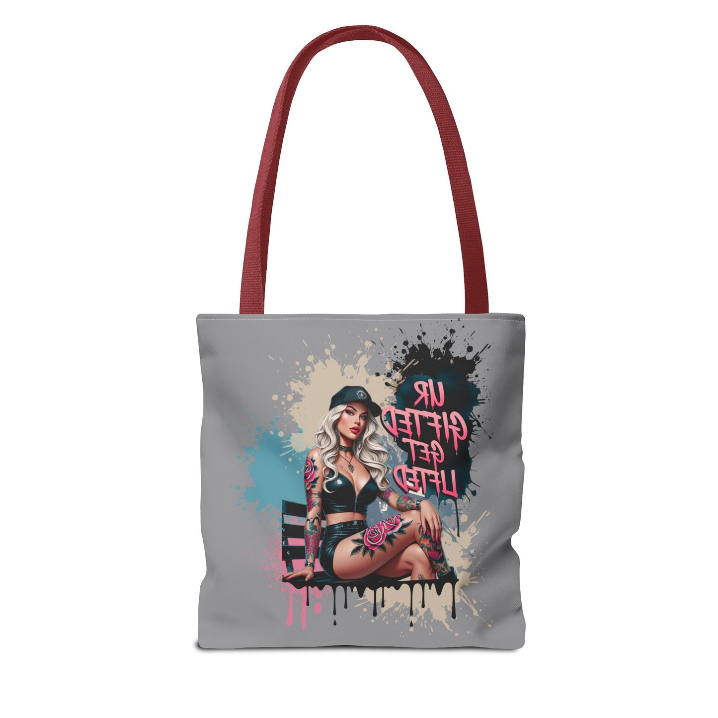 Trendy Tattoo Art Tote Bag - For Art Lovers, Gifted Individuals, Unique Accessories, Beach Bag, Everyday Use