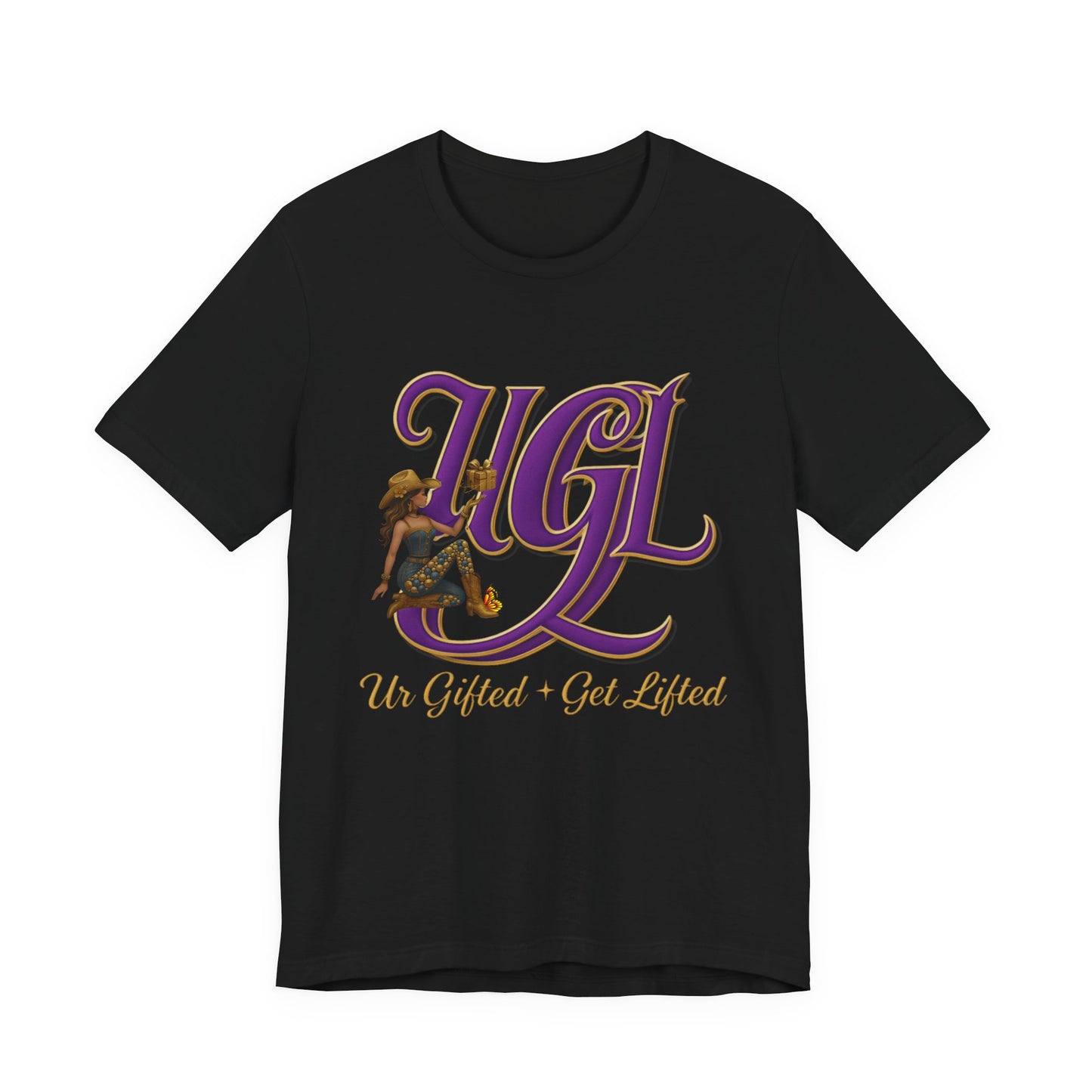 Ur Gifted Get Lifted Graphic Tee - Ur Gifted & Get Lifted, Casual Wear, Gift Idea, Inspirational Apparel, Summer Outfit, Street Style