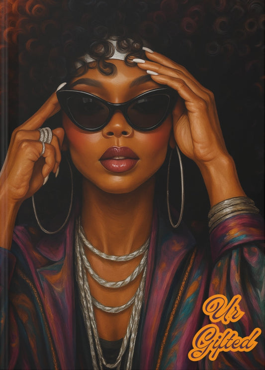 Empowering Hardcover Journal - Us Gifted, Get Lifted, Motivational Notebook, Inspirational Gift, Writing Journal, Self-Care Diary