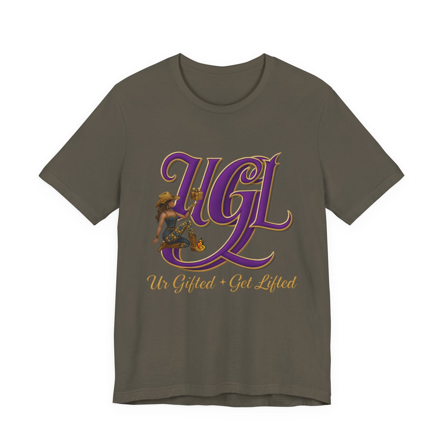 Ur Gifted Get Lifted Graphic Tee - Ur Gifted & Get Lifted, Casual Wear, Gift Idea, Inspirational Apparel, Summer Outfit, Street Style