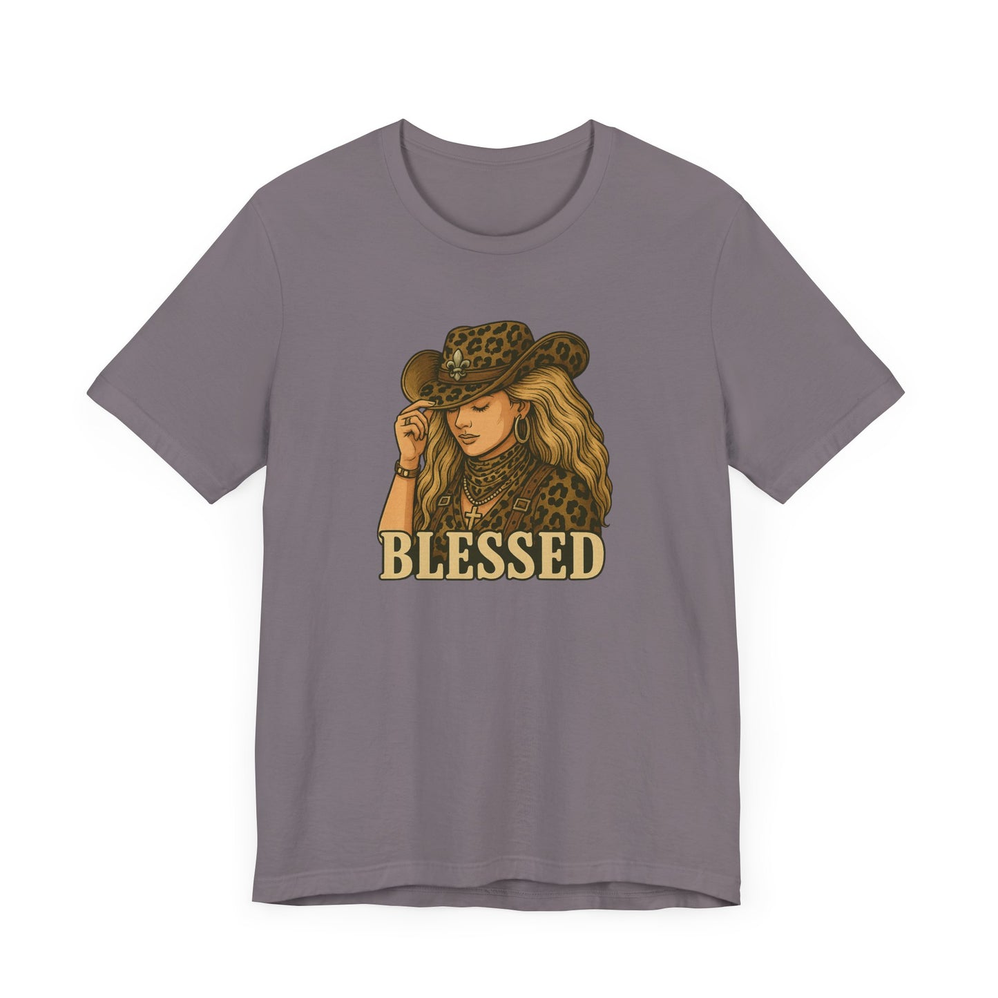 Blessed Caucasian Cowgirl Tee, Unisex Jersey T-Shirt, Perfect for Country Lovers, Inspirational Gift, Casual Wear, Everyday Style