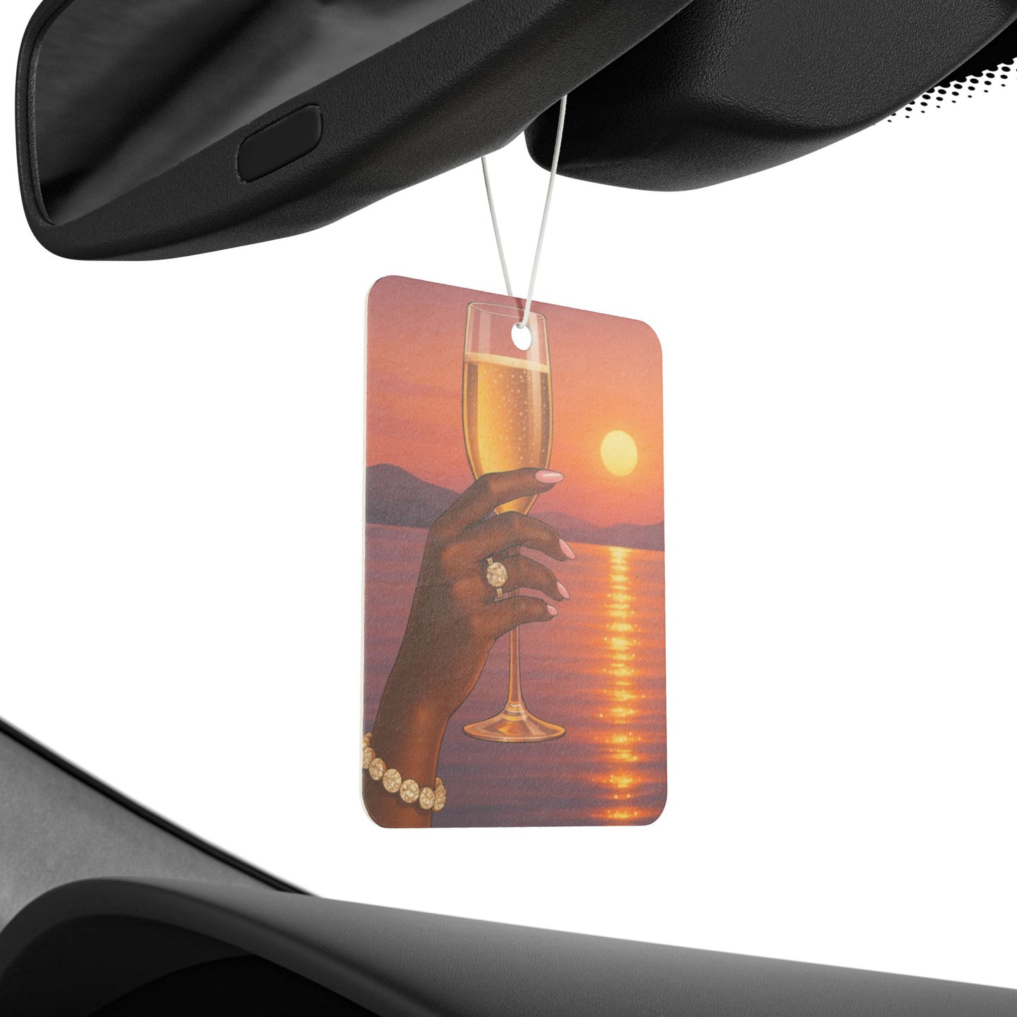 Elegant Sunset Car Air Freshener, Relaxing Aroma, Travel Gift, Beach Vibe Decor, Party Favor, Holiday Spirit
